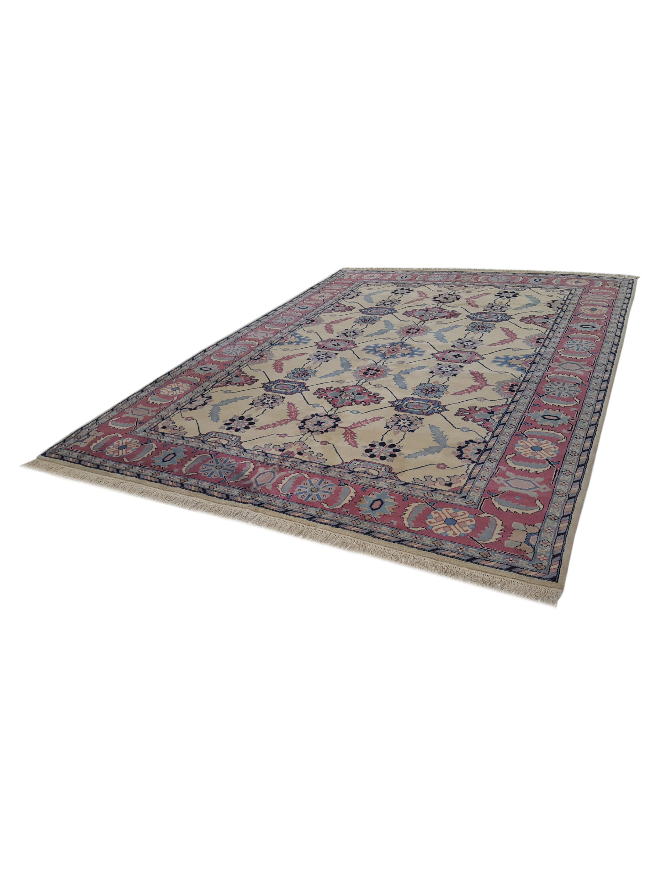 Tribal-Rm Hand Knotted Ivory 9x12 - Image 6 of 6