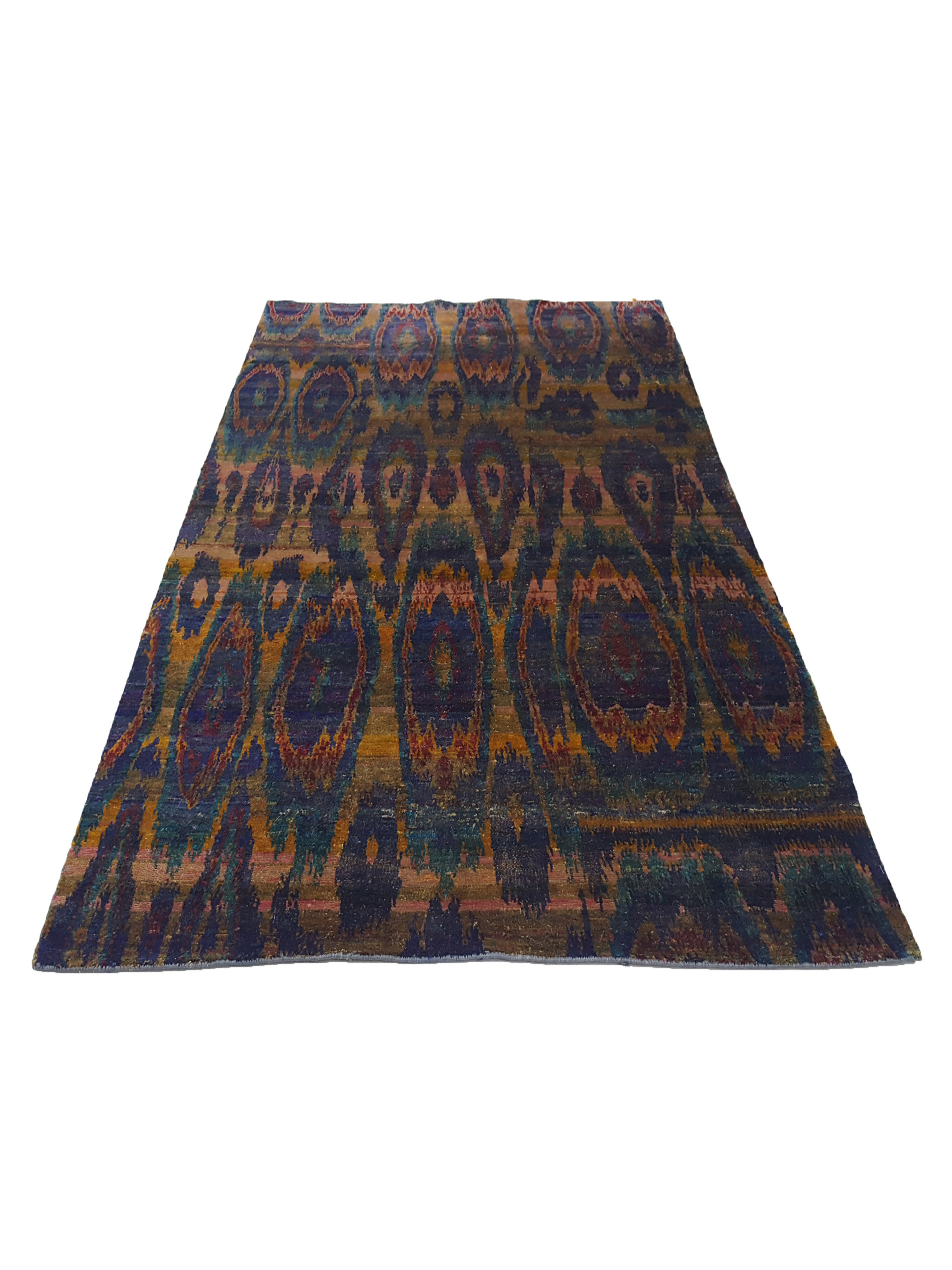Aqua Silk Hand Knotted Multi 6x9 - Image 2 of 6