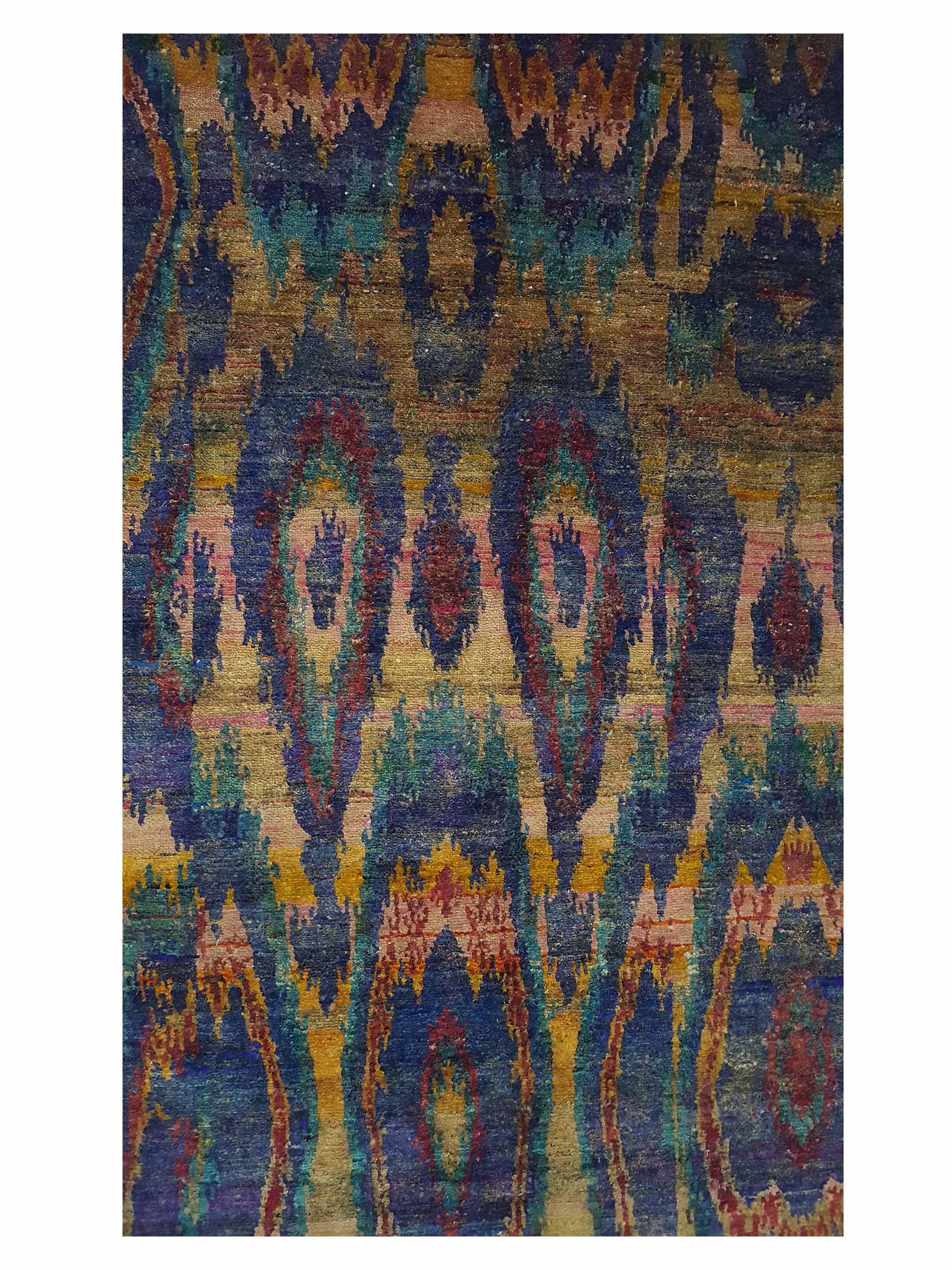 Aqua Silk Hand Knotted Multi 6x9 - Image 5 of 6