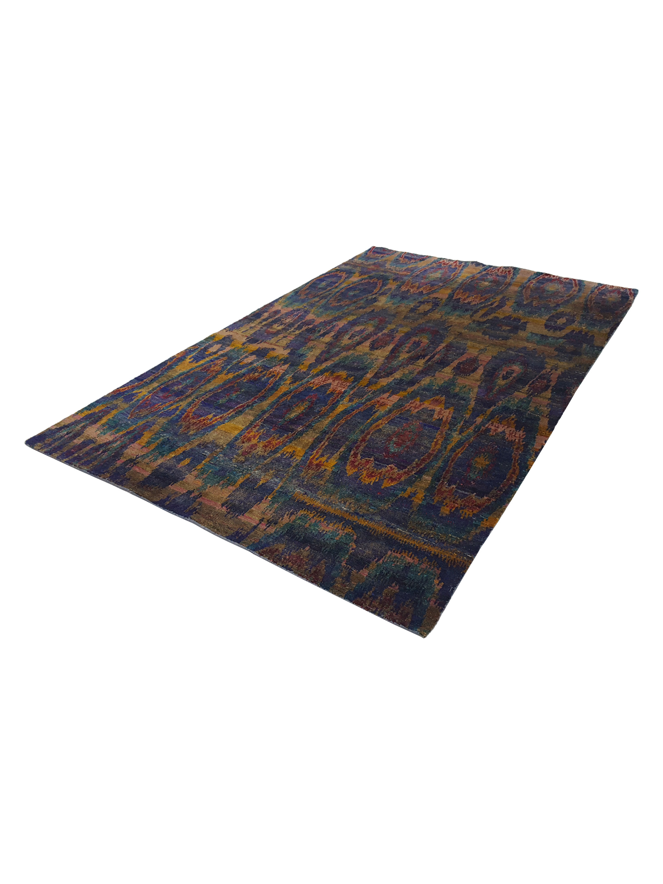 Aqua Silk Hand Knotted Multi 6x9 - Image 6 of 6