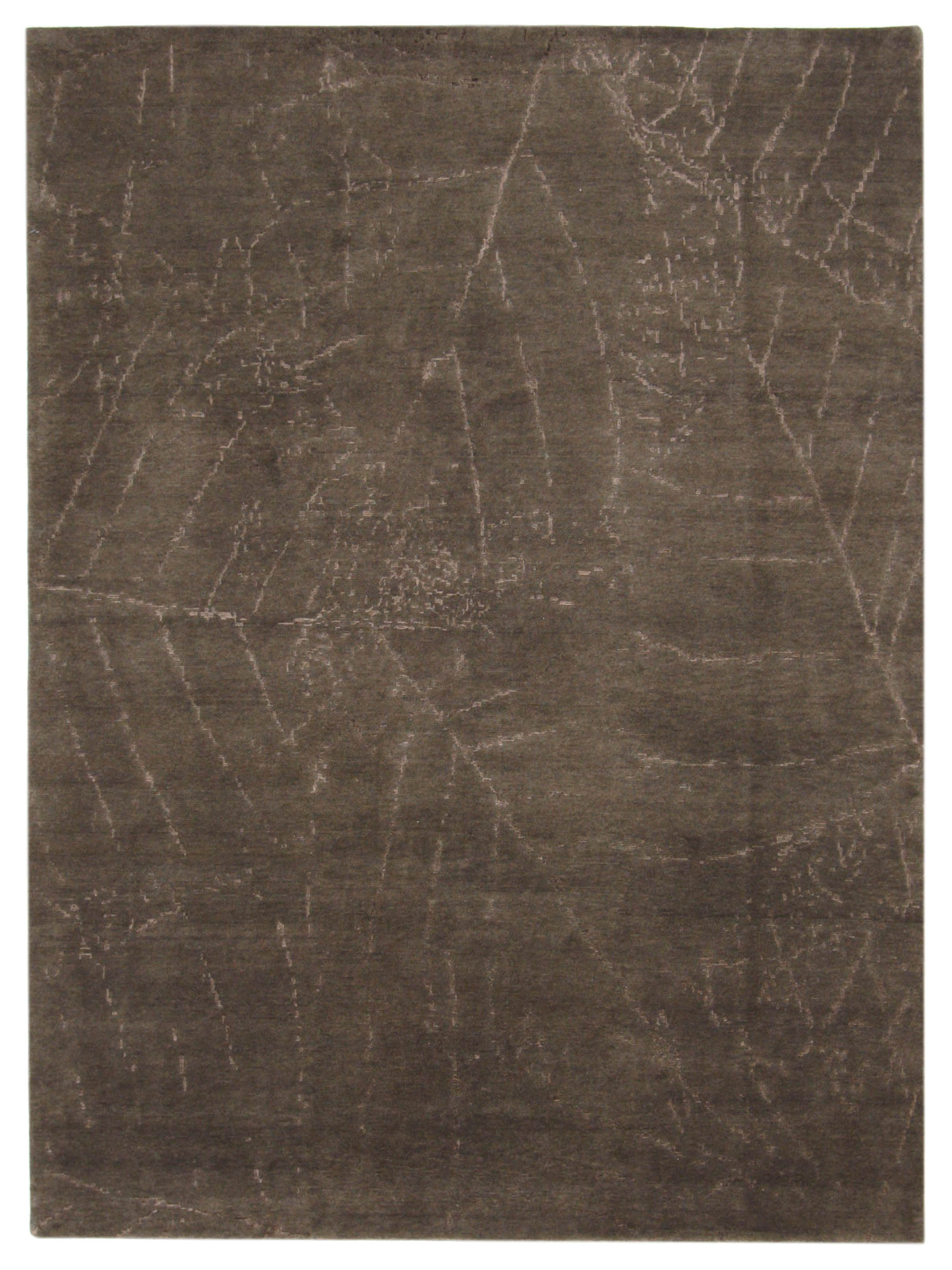 Tibetan Hand Knotted Brown 8x10