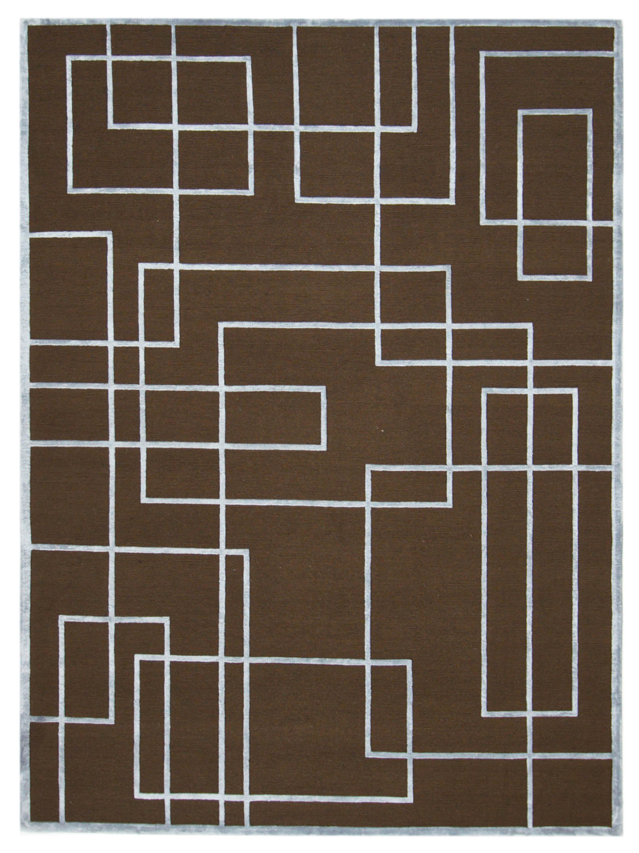 Tibetan Hand Knotted Brown 8x10