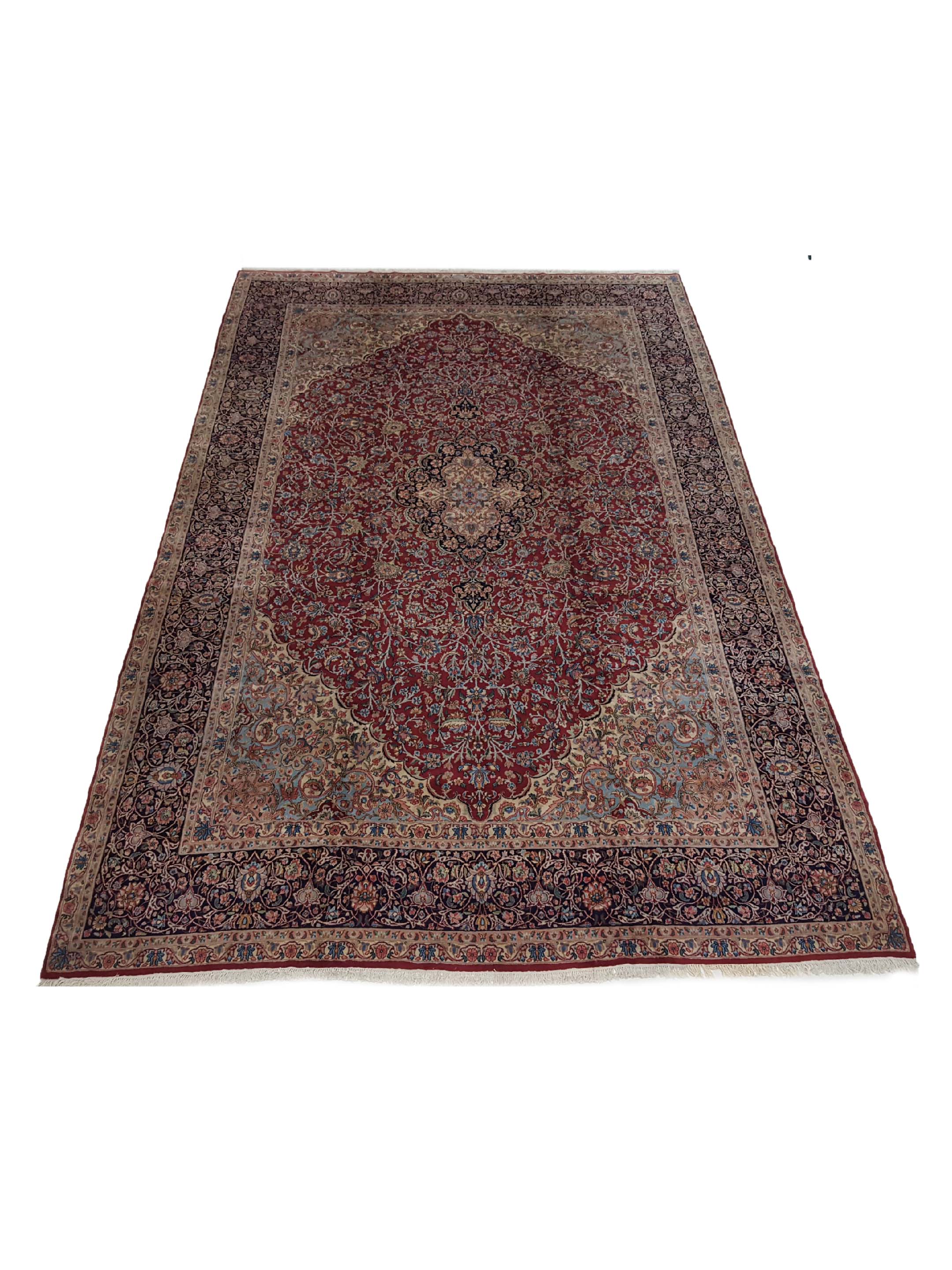 Kerman Hand Knotted Burgundy 11x18 - Image 2 of 8