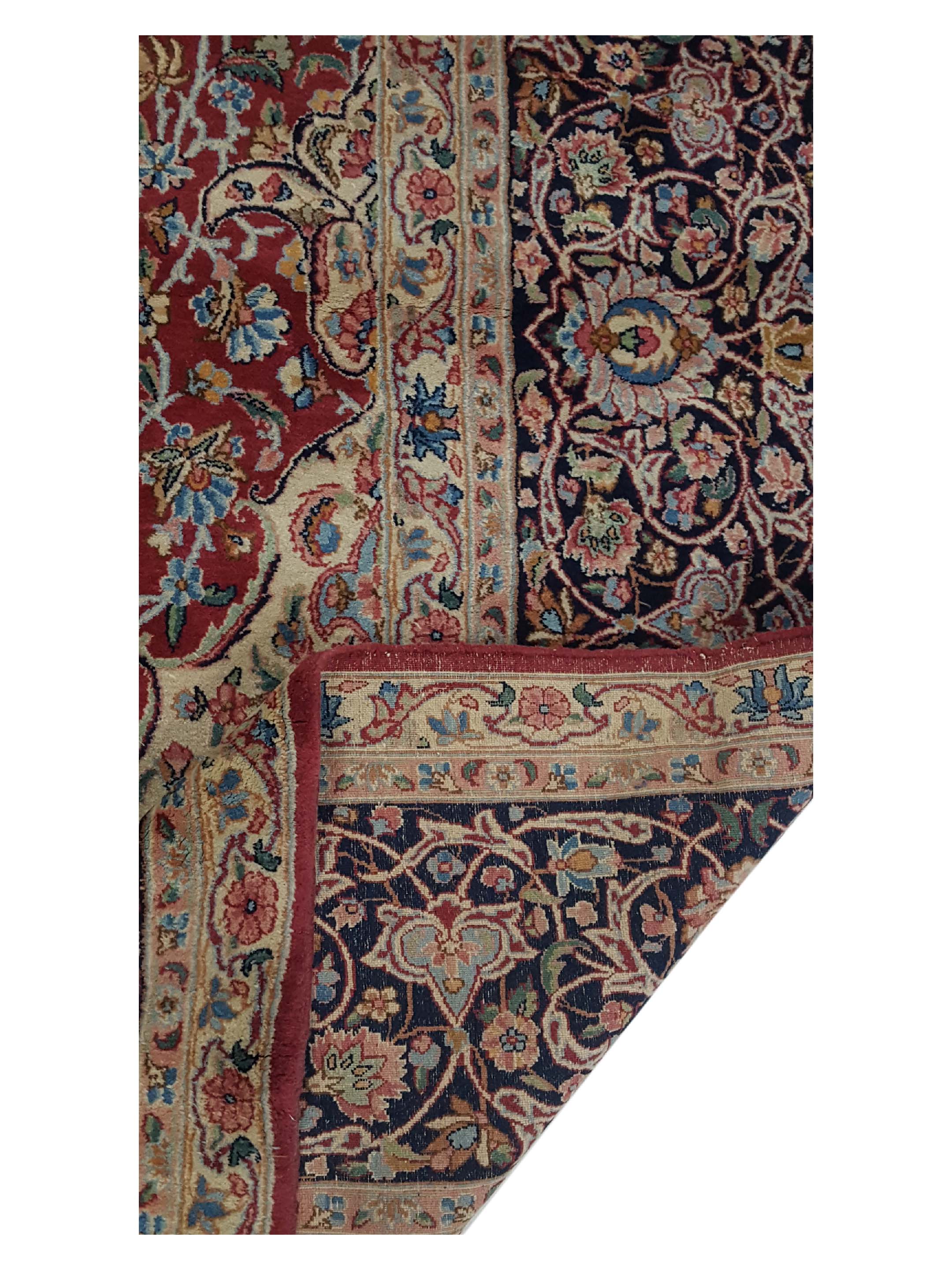 Kerman Hand Knotted Burgundy 11x18 - Image 3 of 8