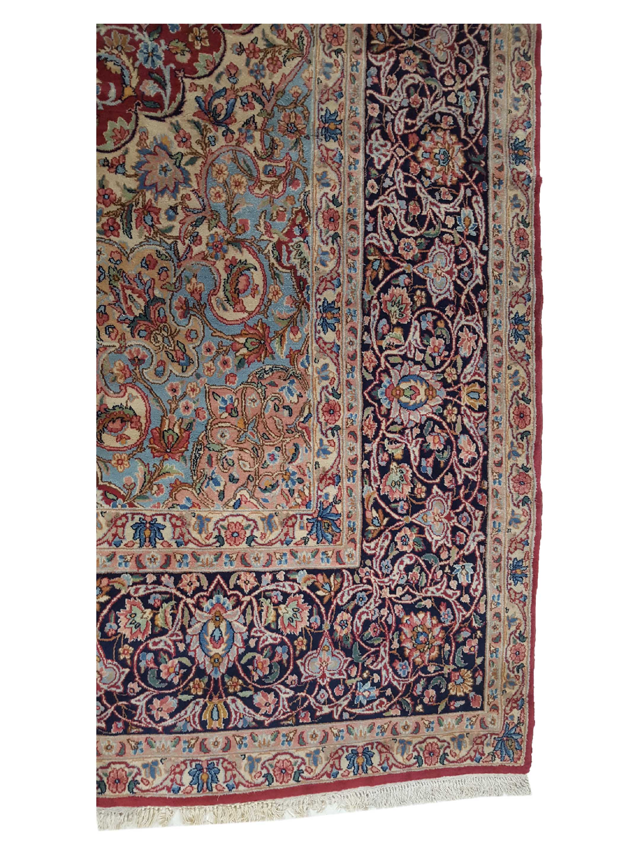 Kerman Hand Knotted Burgundy 11x18 - Image 4 of 8