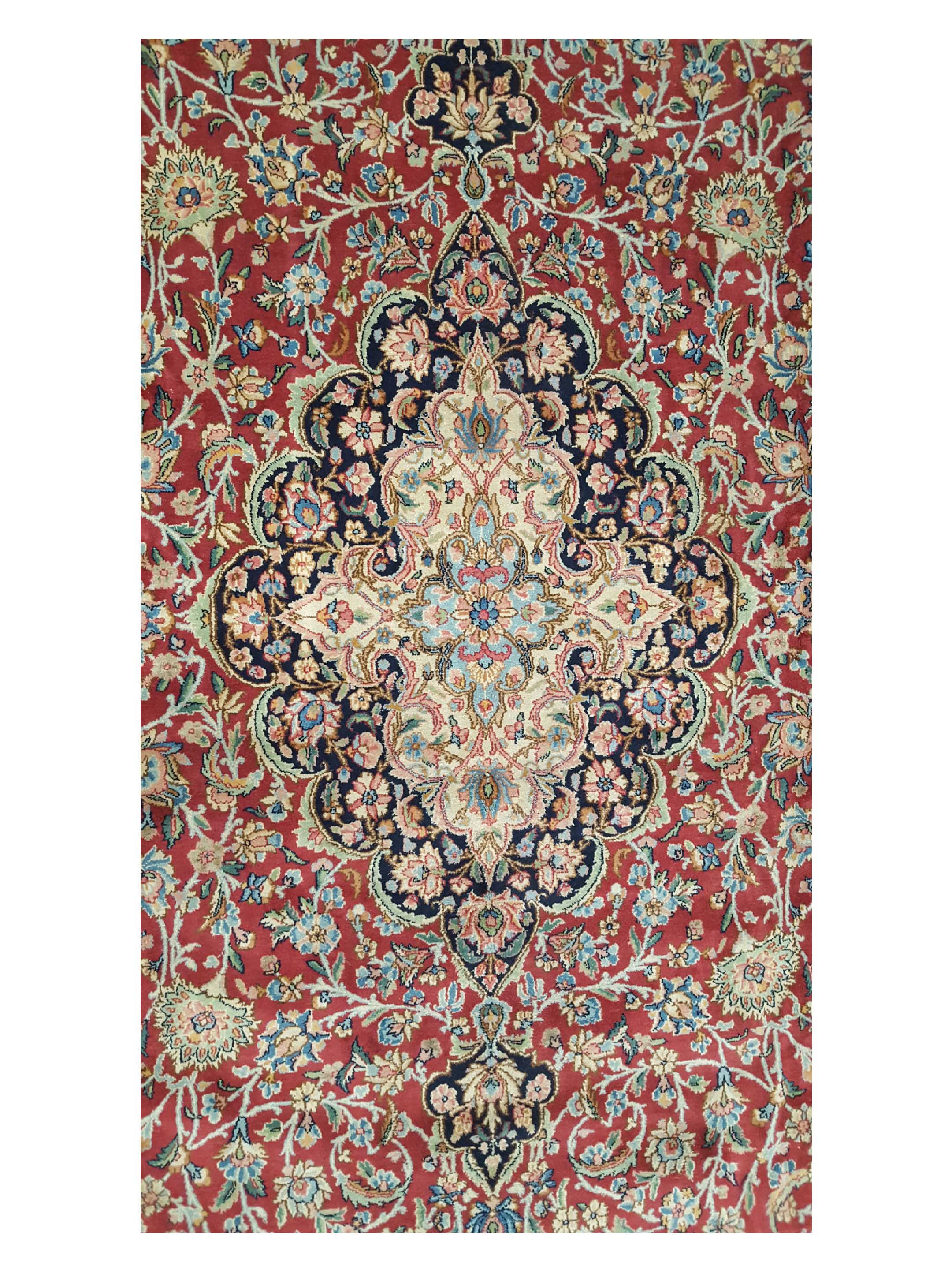Kerman Hand Knotted Burgundy 11x18 - Image 6 of 8
