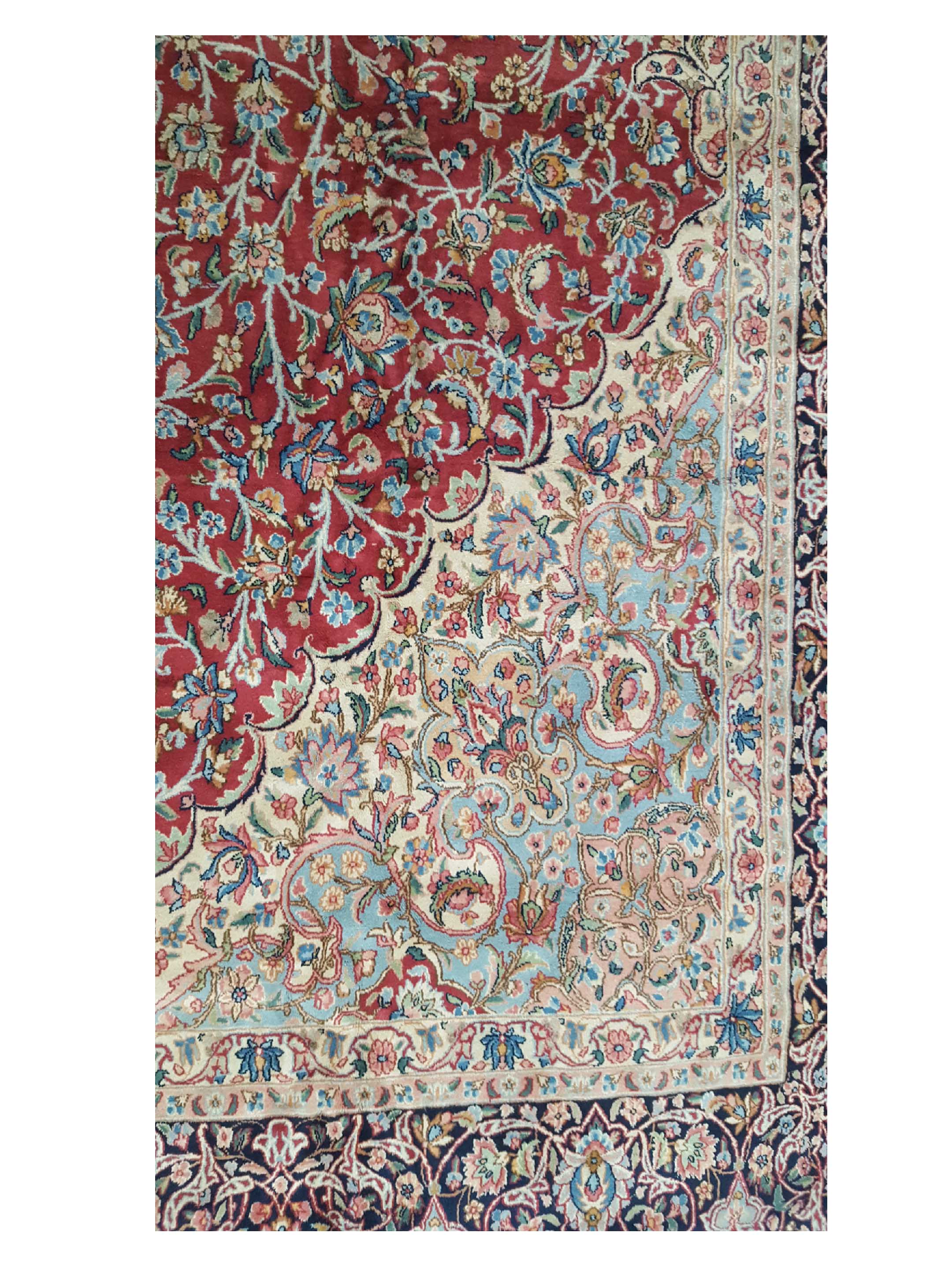 Kerman Hand Knotted Burgundy 11x18 - Image 7 of 8