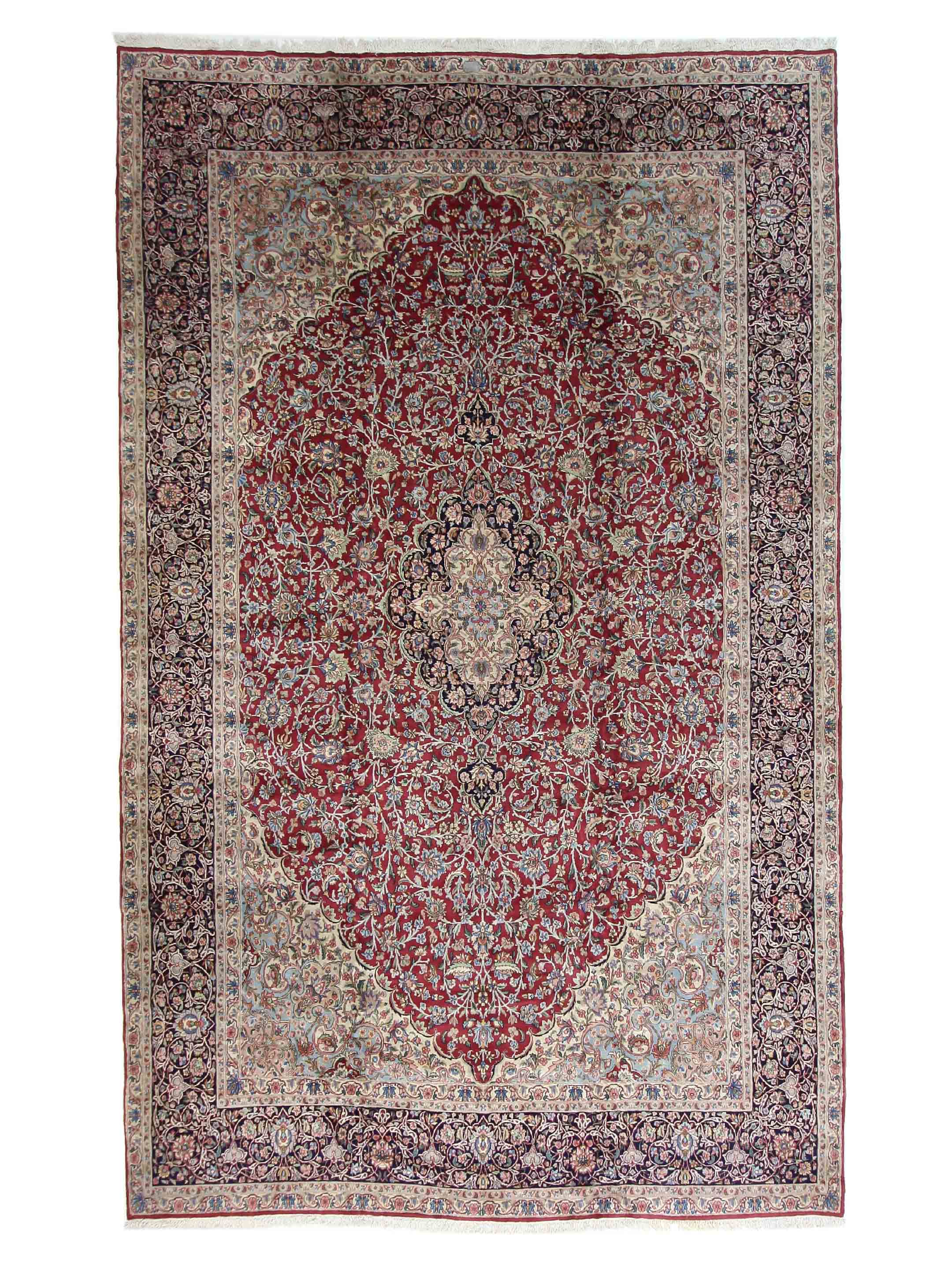 Kerman Hand Knotted Burgundy 11x18