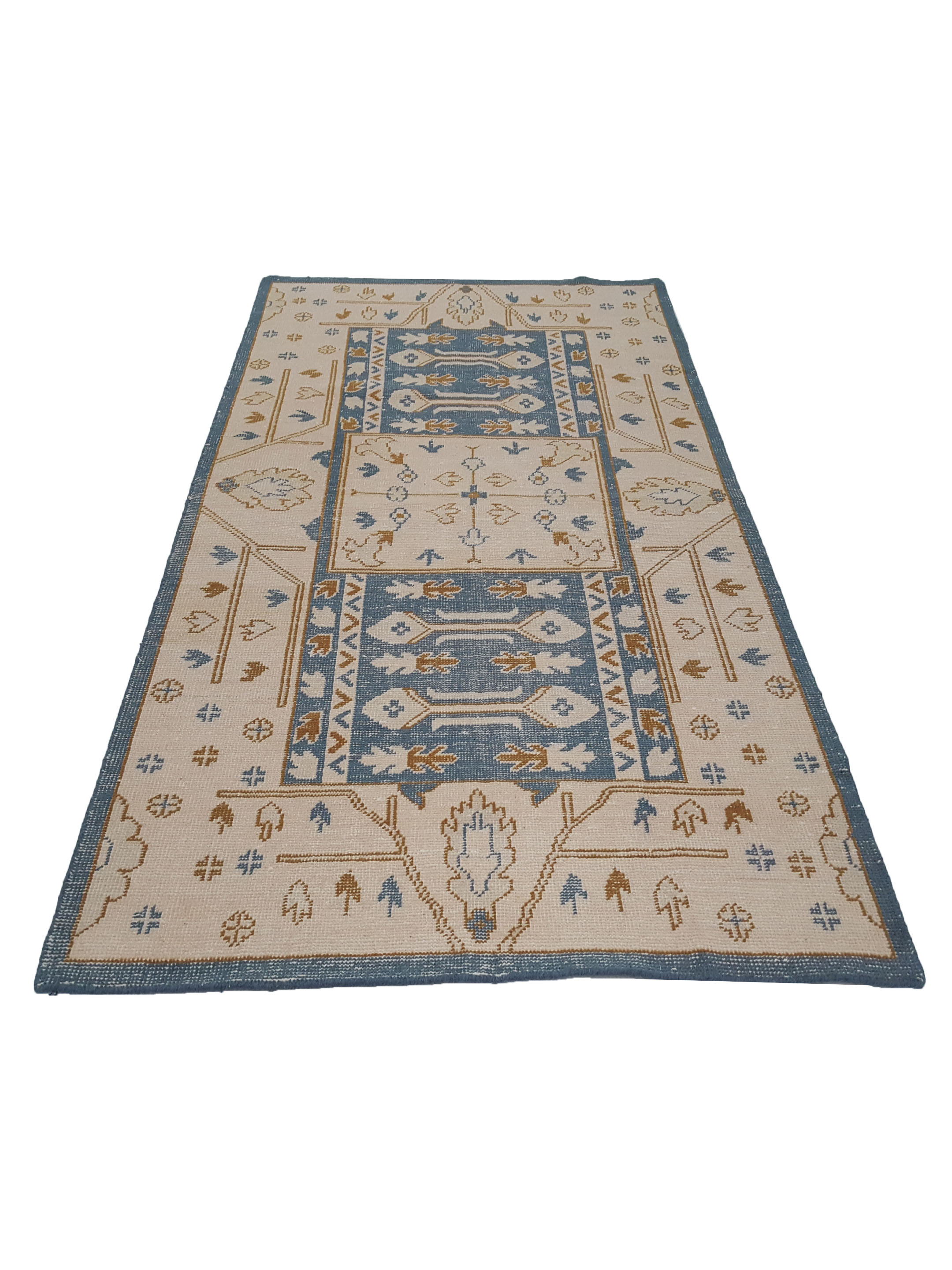 Tribal Hand Knotted Blue 6x9 - Image 2 of 6