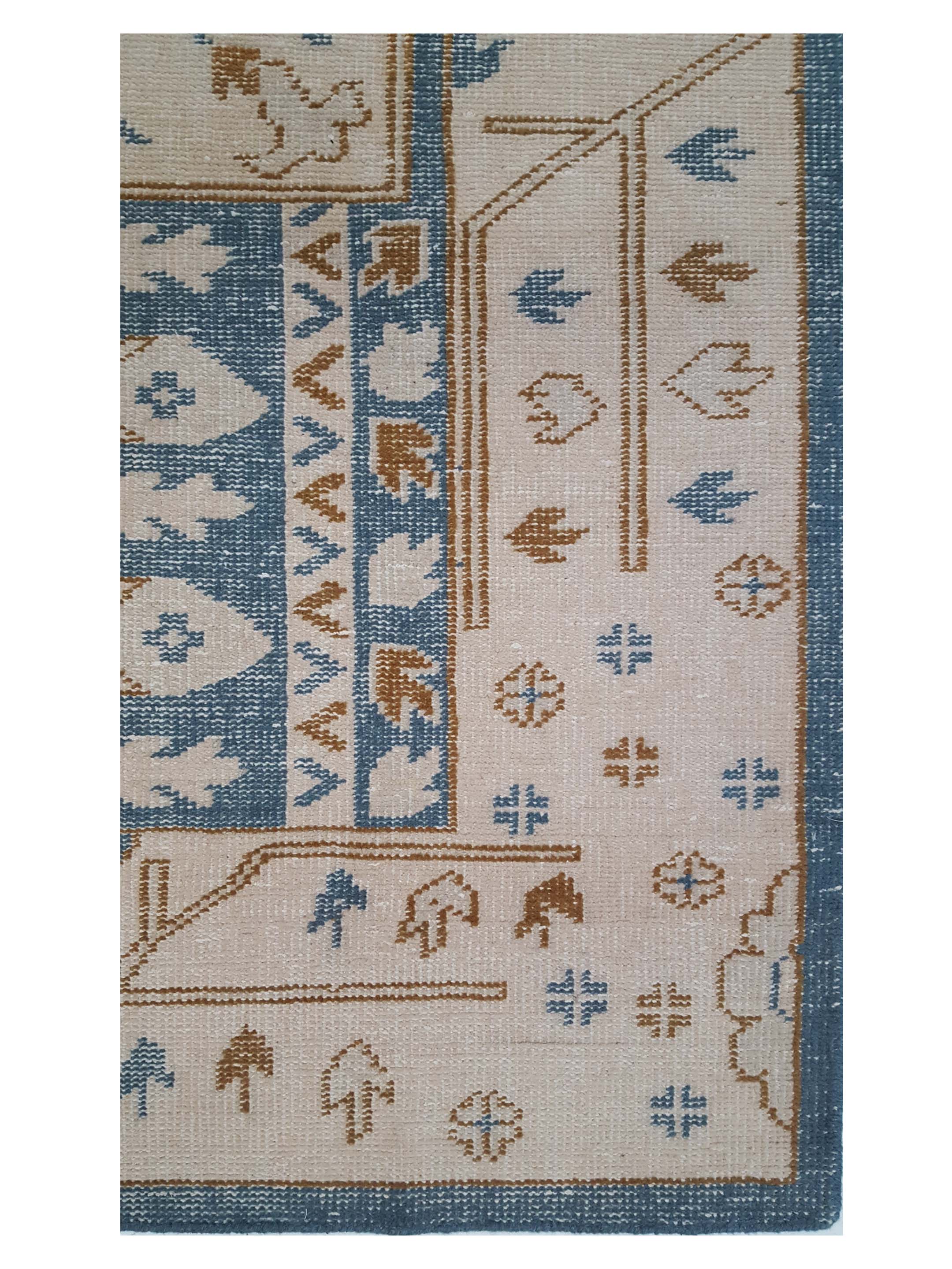 Tribal Hand Knotted Blue 6x9 - Image 4 of 6