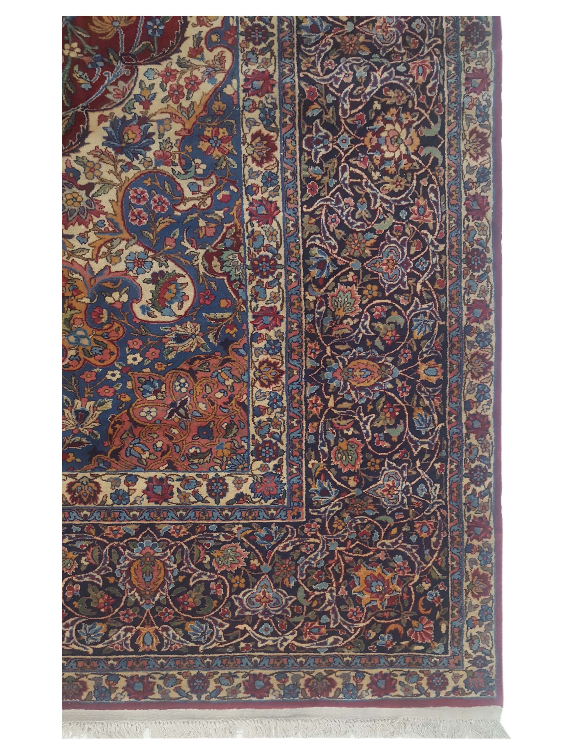 Antique Kerman Burgundy 10x13 - Image 4 of 7