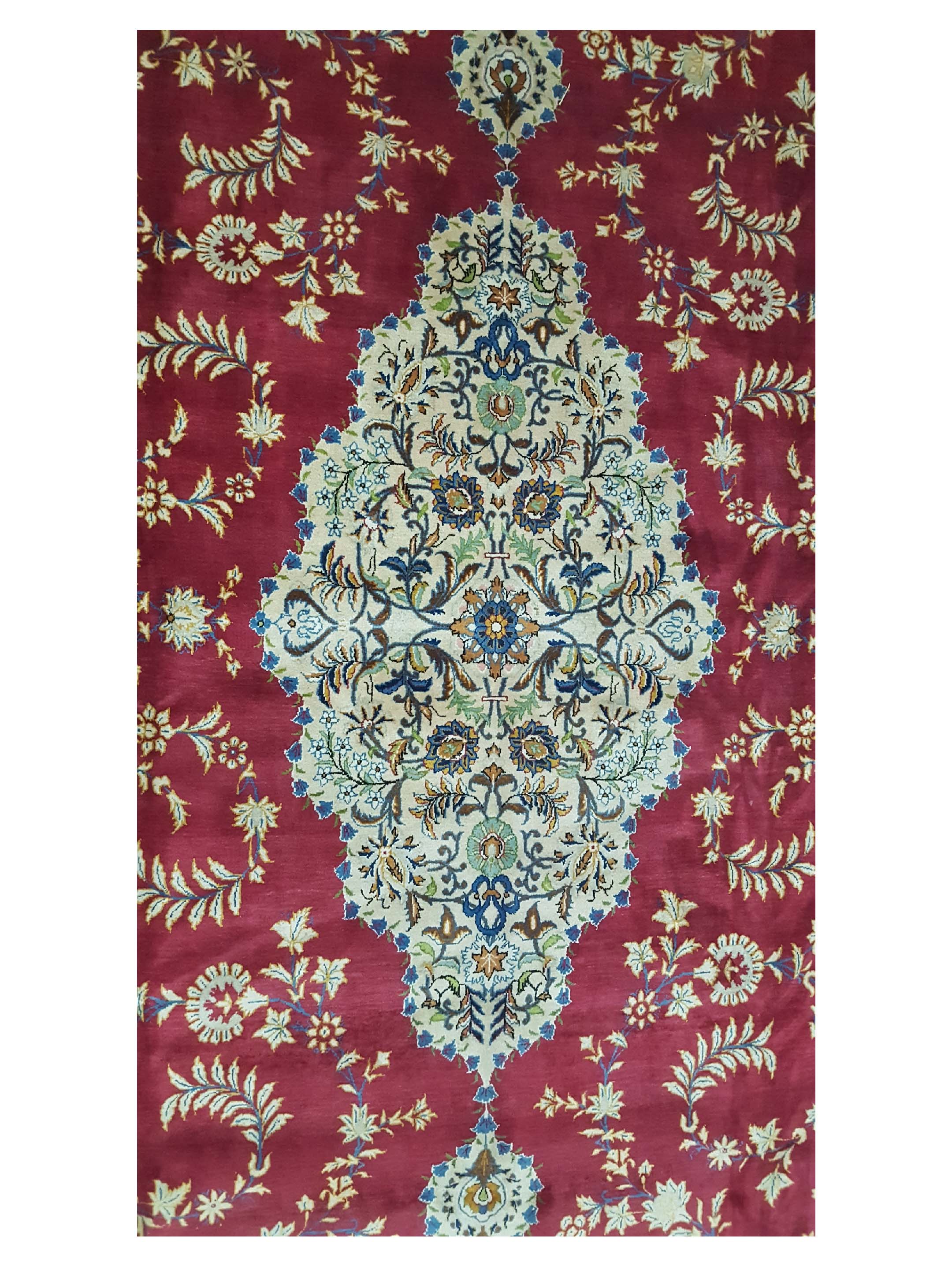 Antique Kashan Red 10x16 - Image 5 of 6
