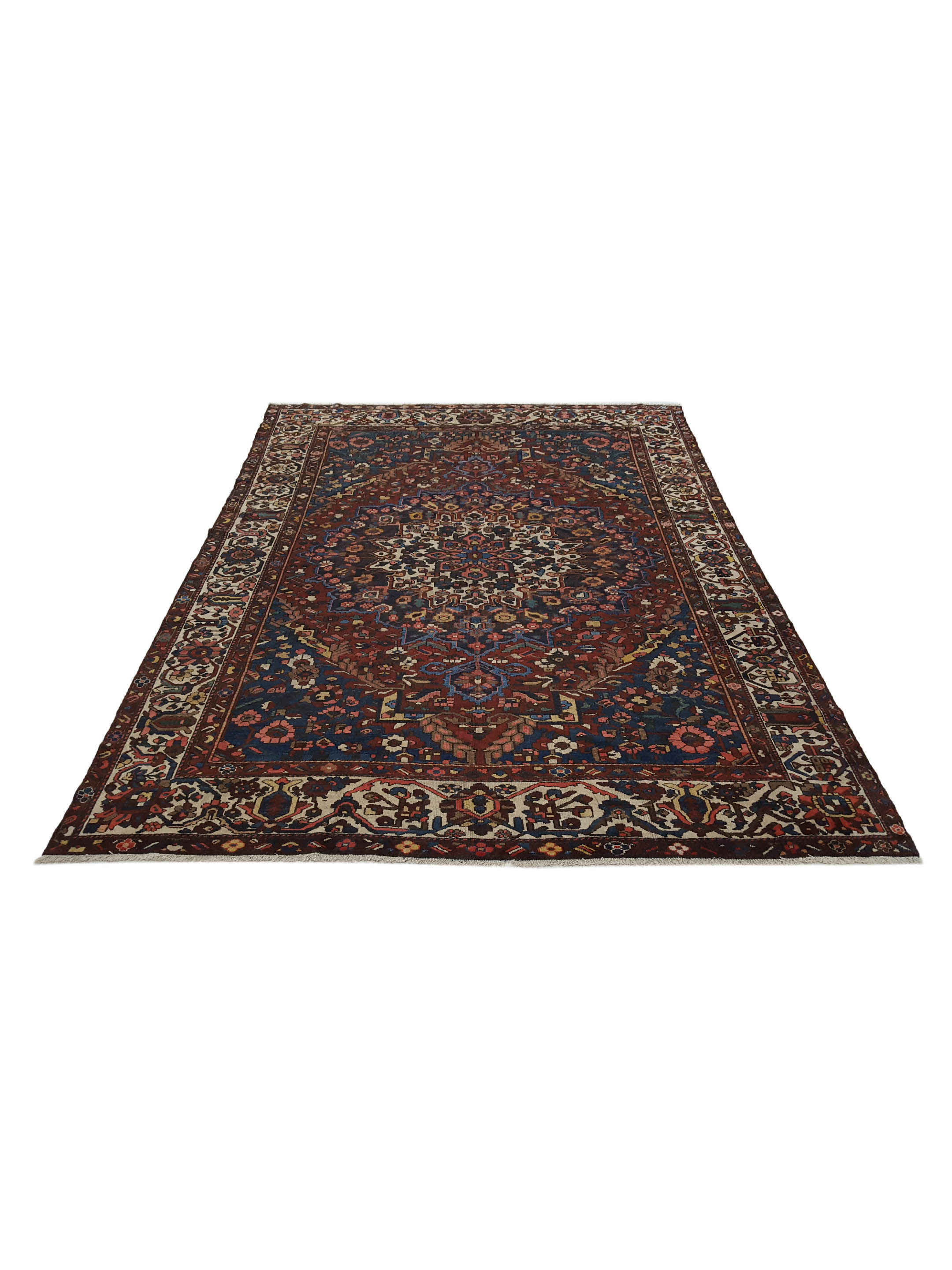 Bakhtiyari Hand Knotted Burgundy 10x14 - Image 2 of 6