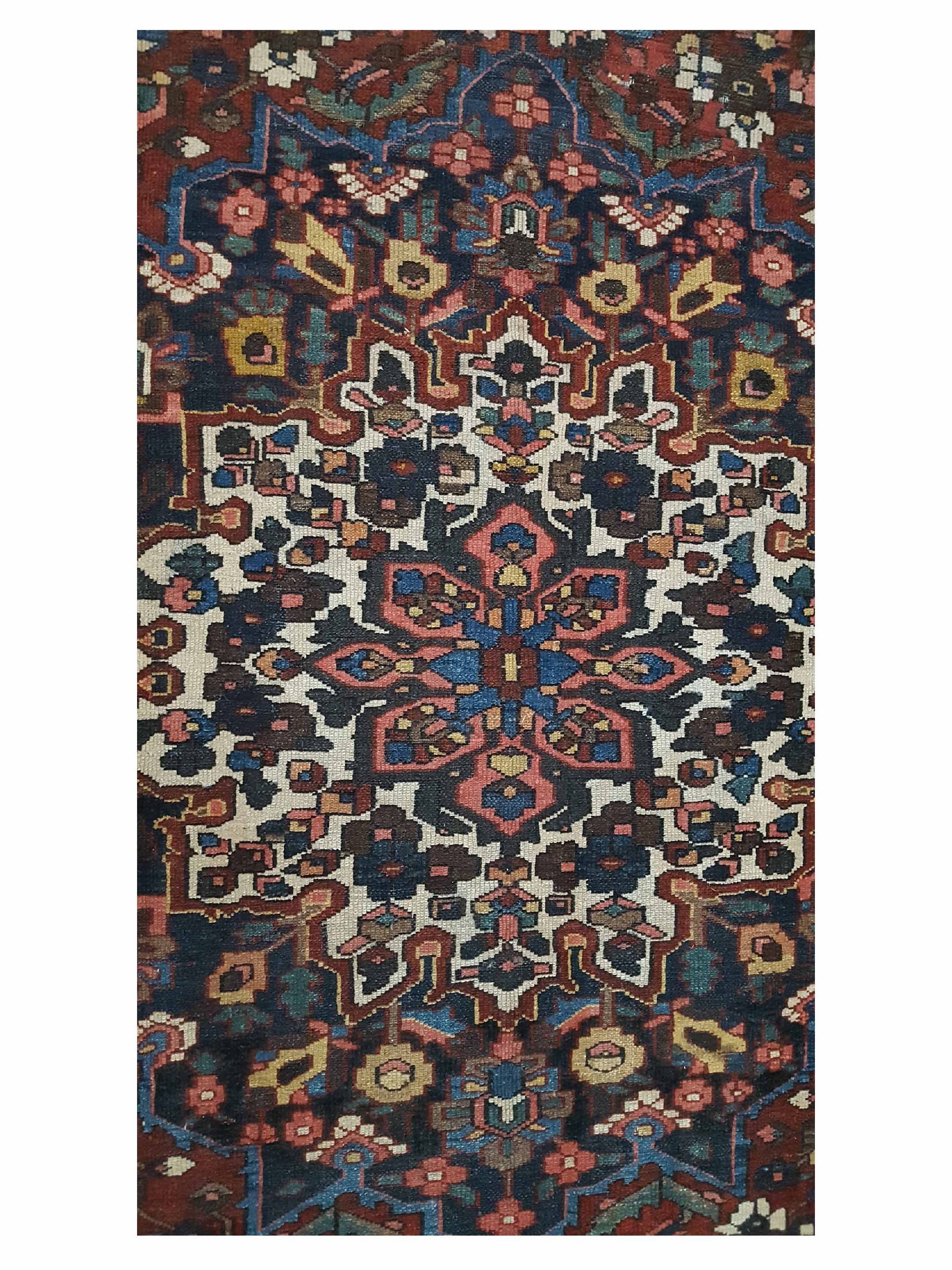 Bakhtiyari Hand Knotted Burgundy 10x14 - Image 5 of 6