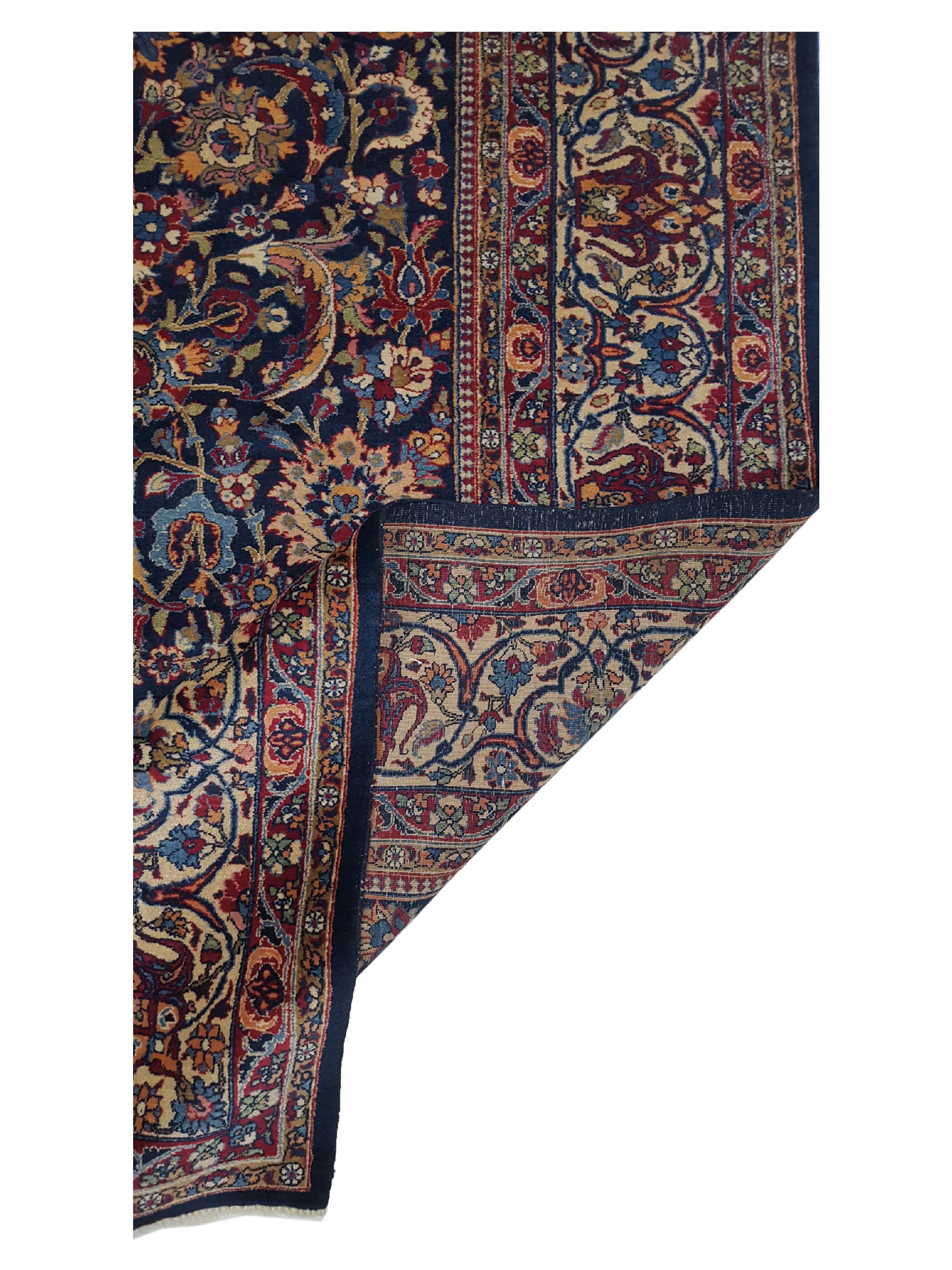 Antique Semnan Navy 7x10 - Image 3 of 6