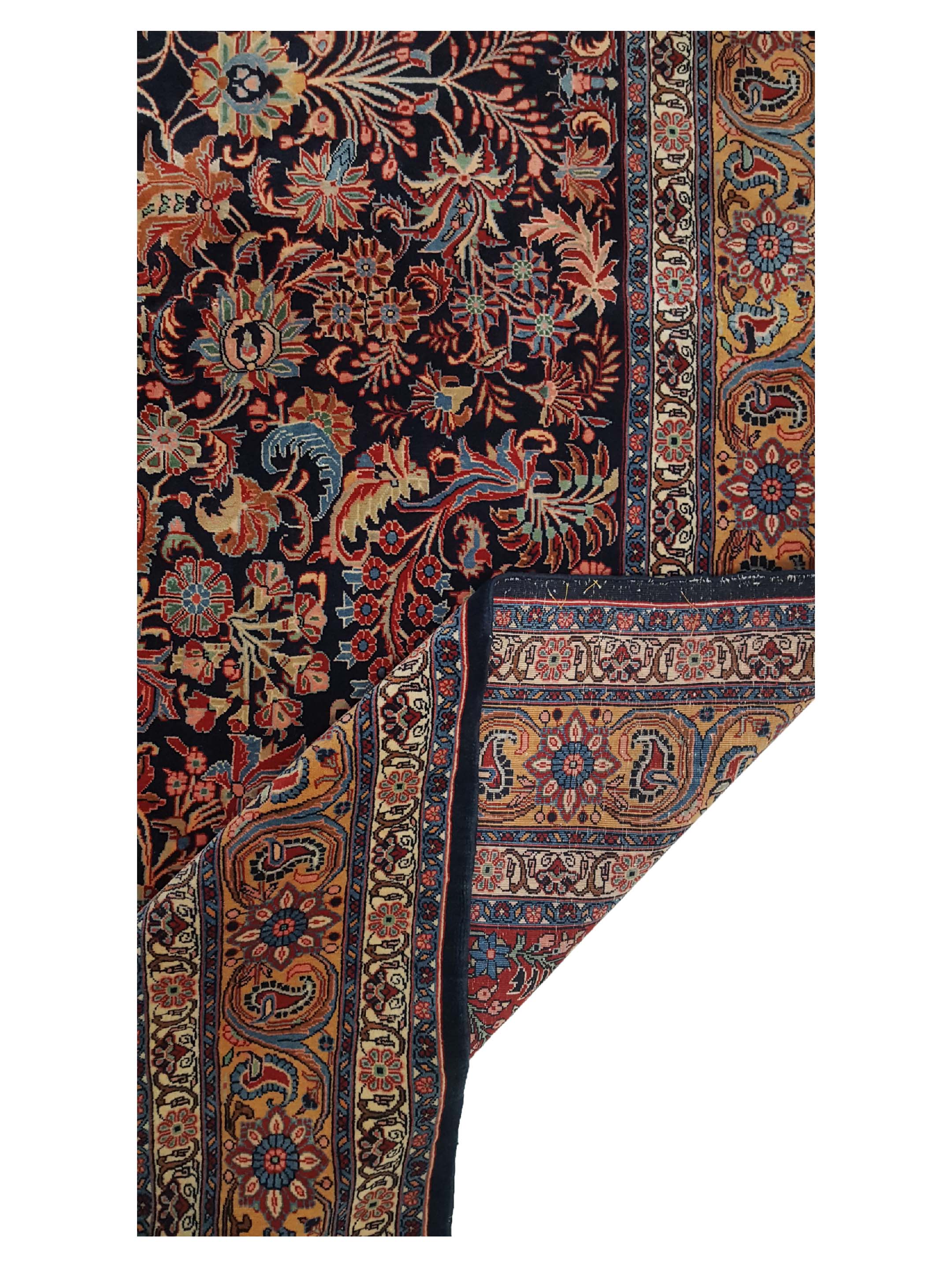 Bijar Hand Knotted Indigo 9x14 - Image 2 of 4