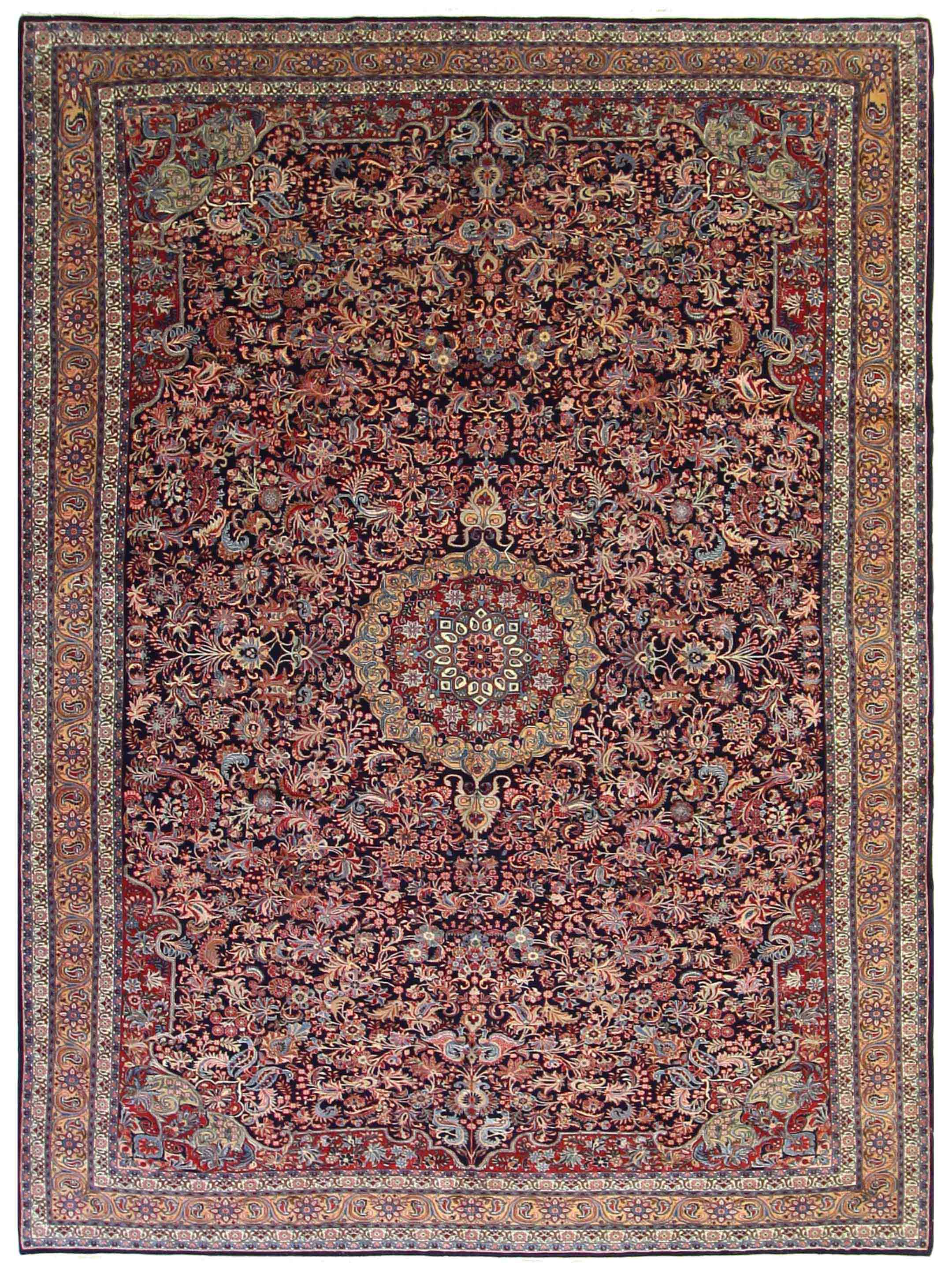 Bijar Hand Knotted Indigo 9x14
