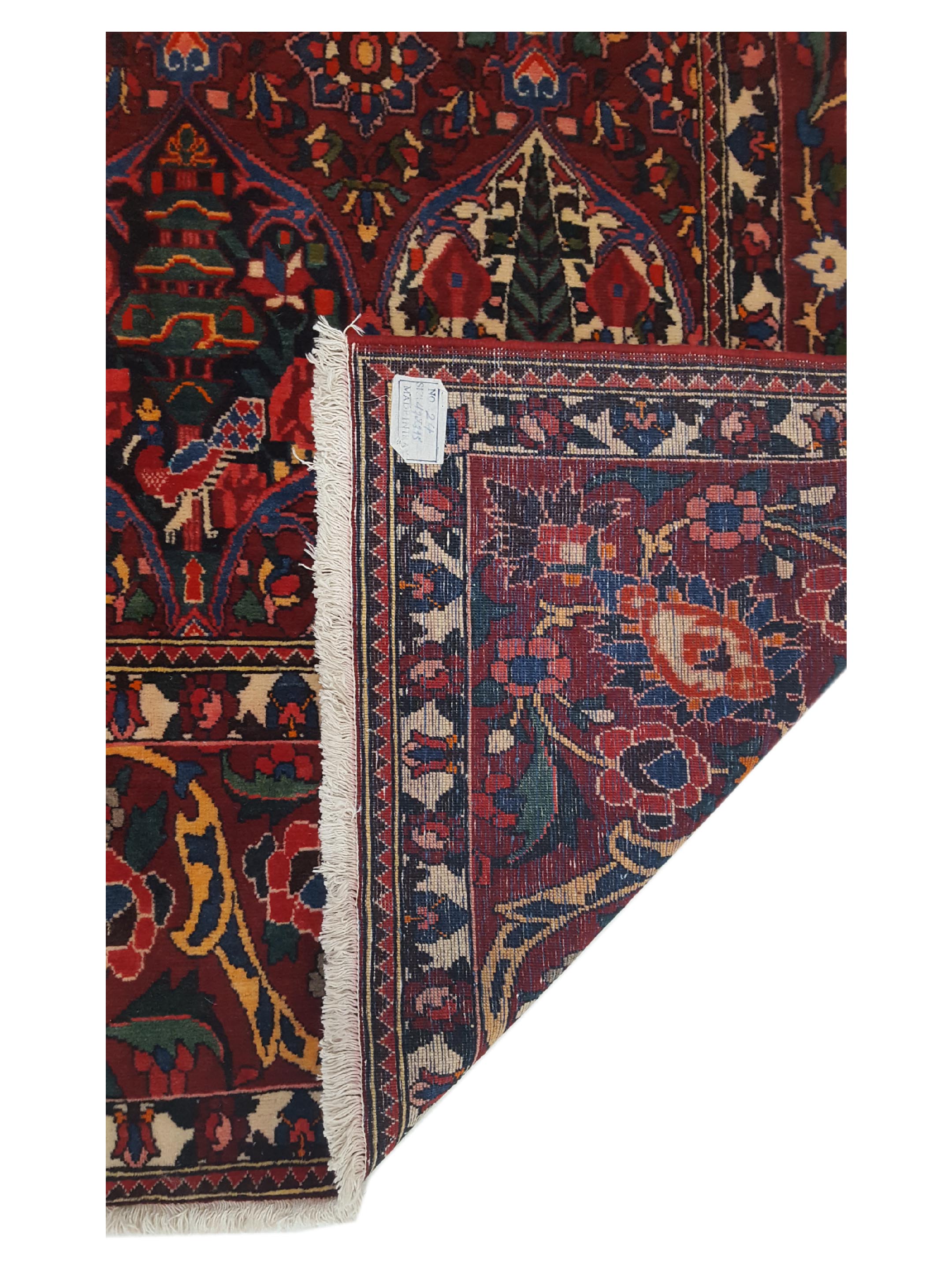 Bakhtiyari Hand Knotted Burgundy 10x14 - Image 4 of 7