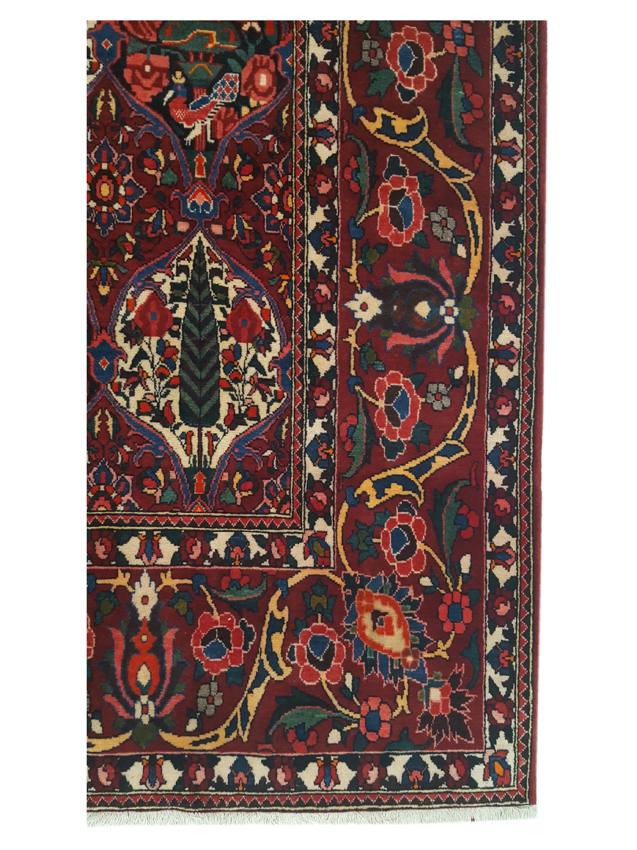 Bakhtiyari Hand Knotted Burgundy 10x14 - Image 5 of 7