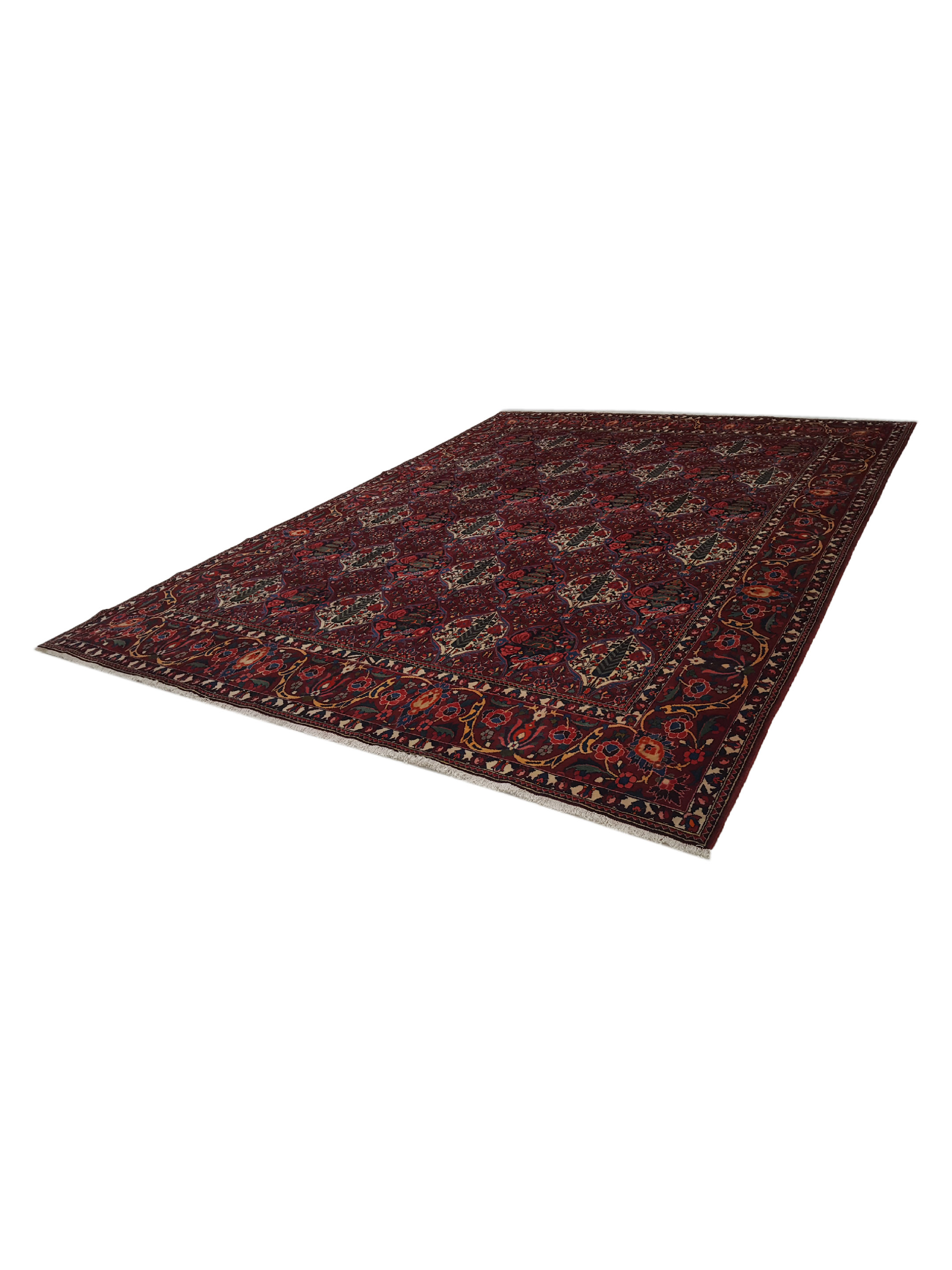 Bakhtiyari Hand Knotted Burgundy 10x14 - Image 7 of 7