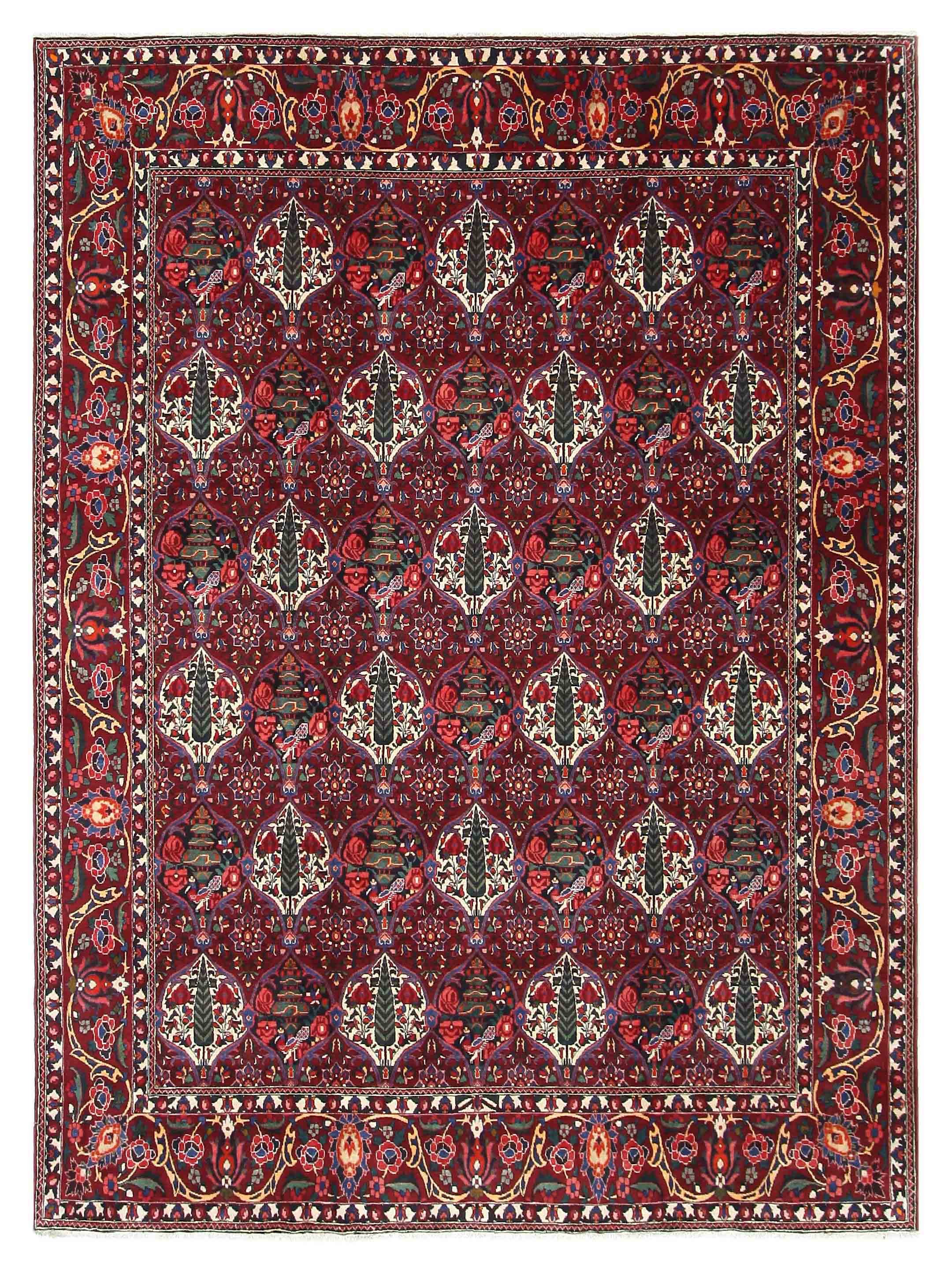 Bakhtiyari Hand Knotted Burgundy 10x14