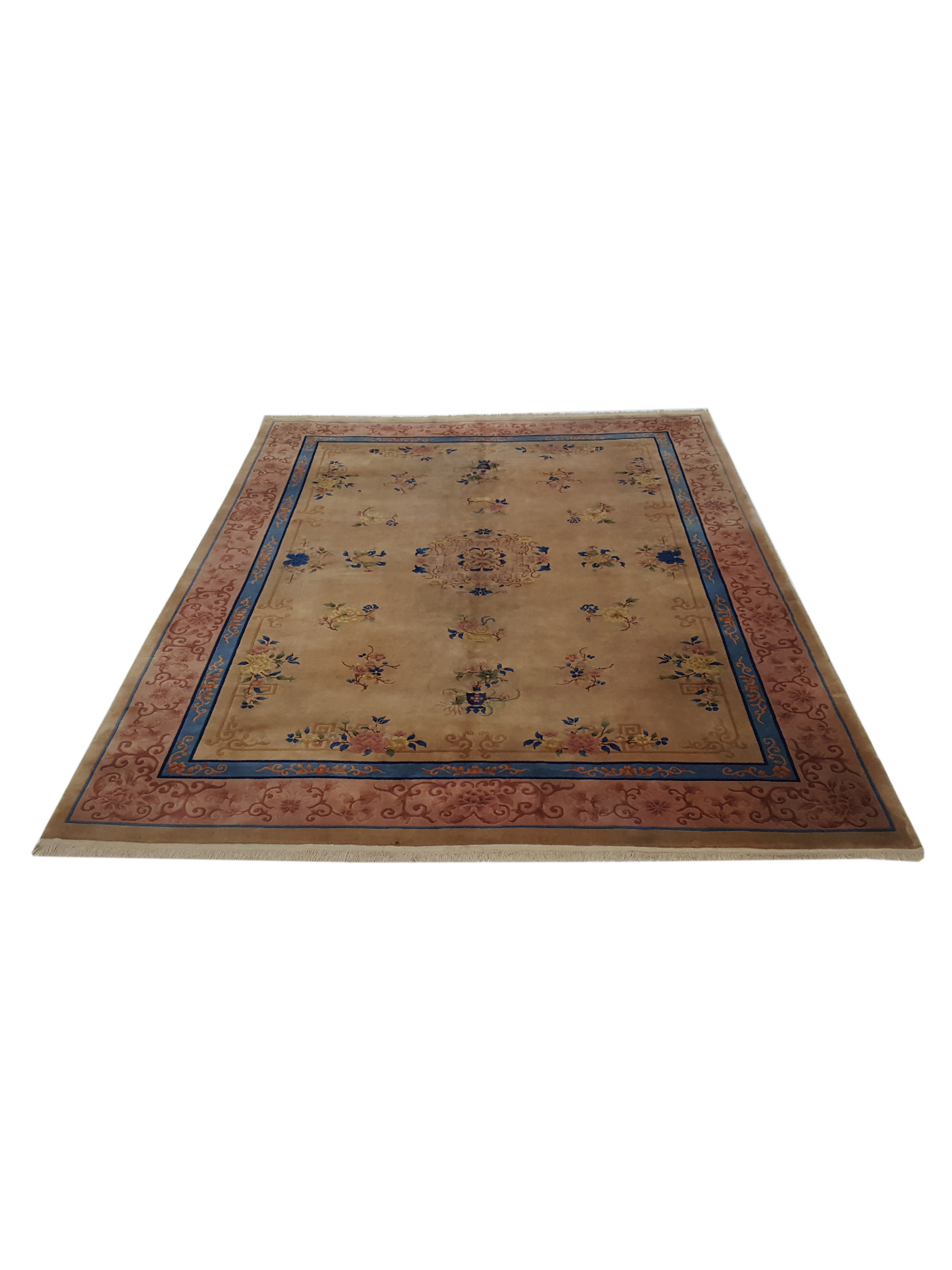Art Deco Hand Knotted Beige 9x12 - Image 2 of 6