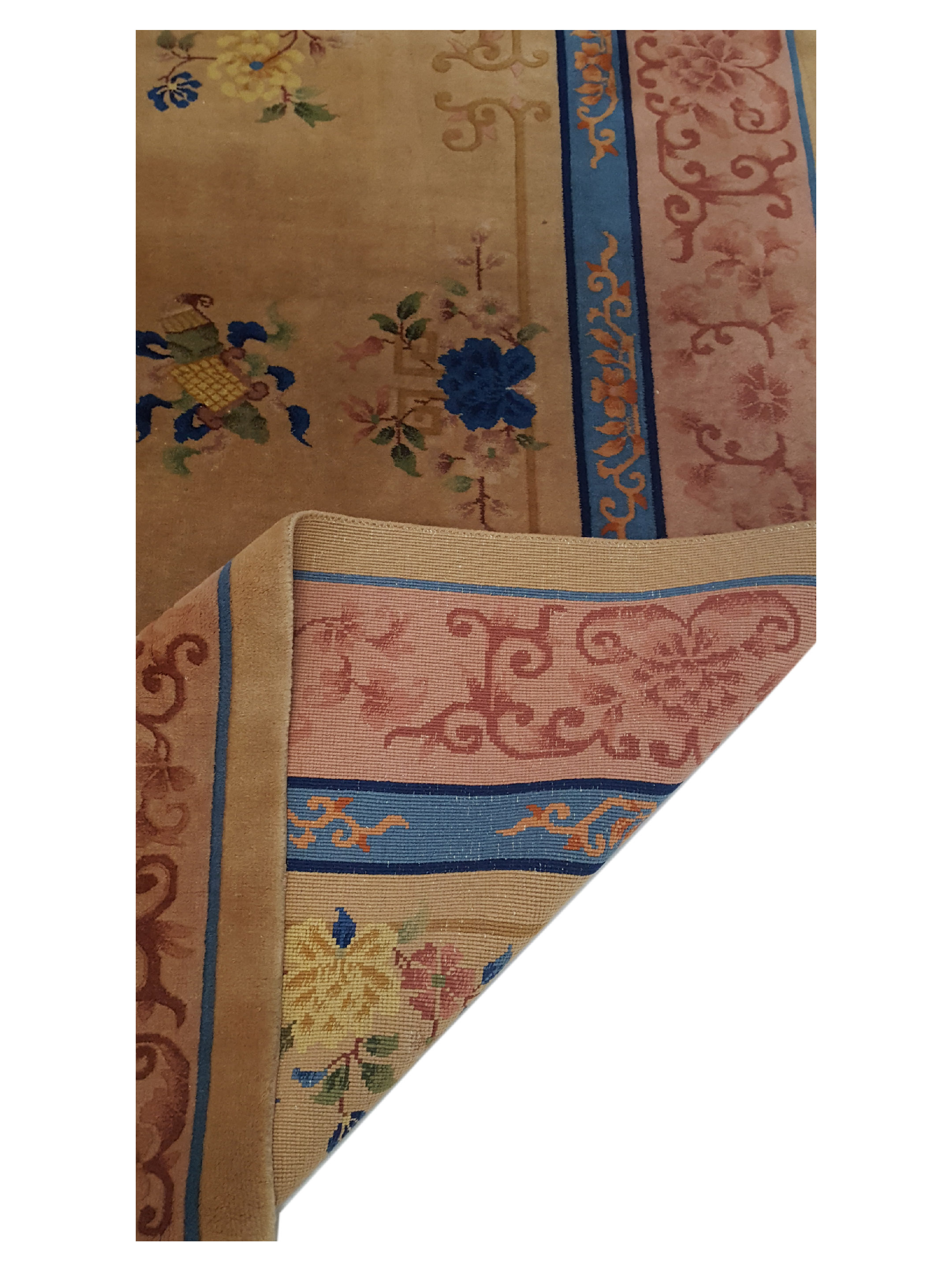 Art Deco Hand Knotted Beige 9x12 - Image 3 of 6