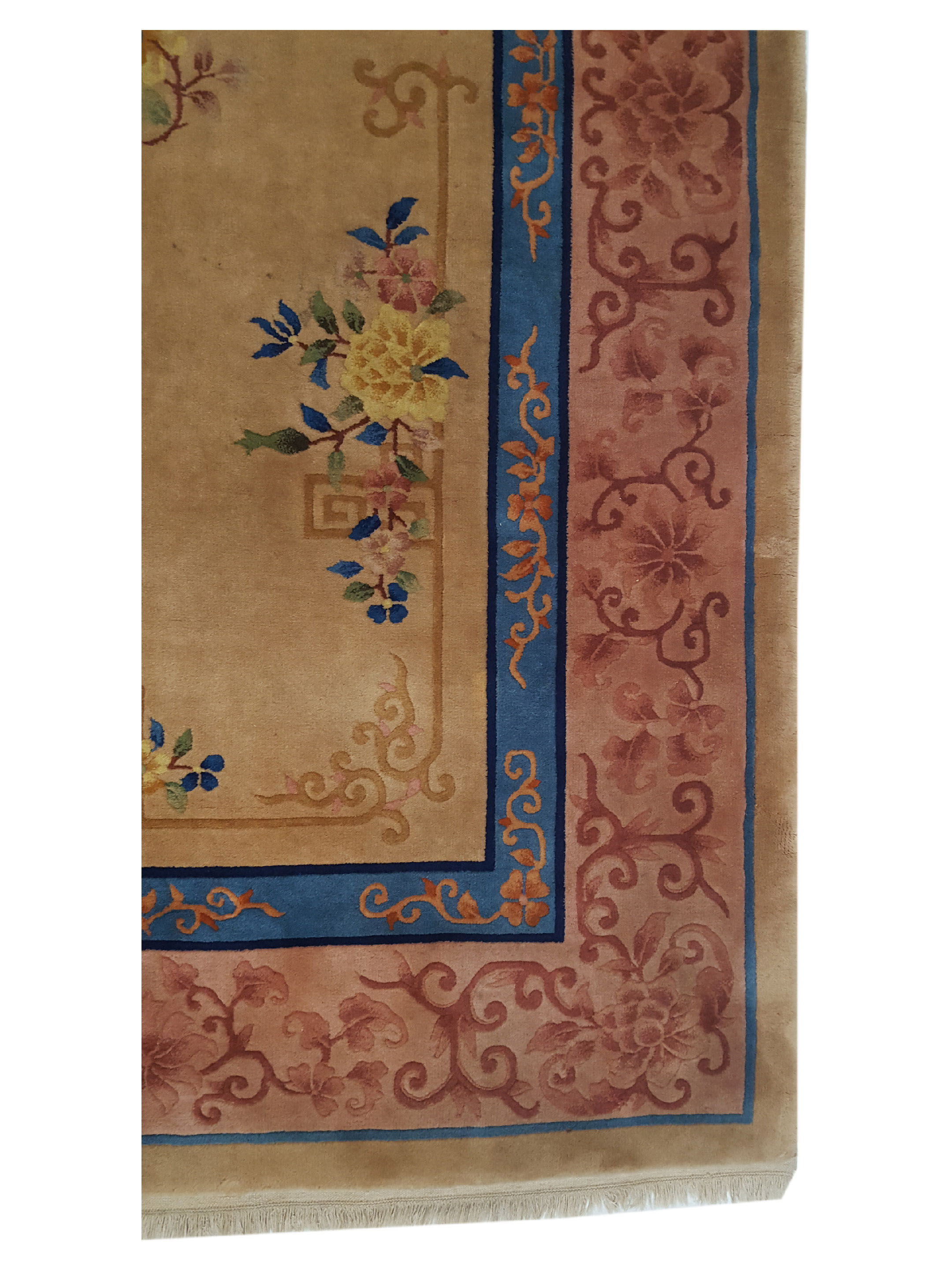 Art Deco Hand Knotted Beige 9x12 - Image 4 of 6