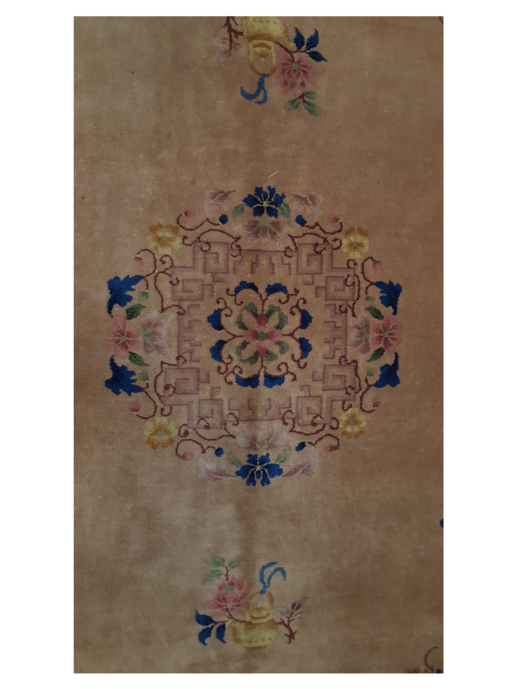 Art Deco Hand Knotted Beige 9x12 - Image 5 of 6