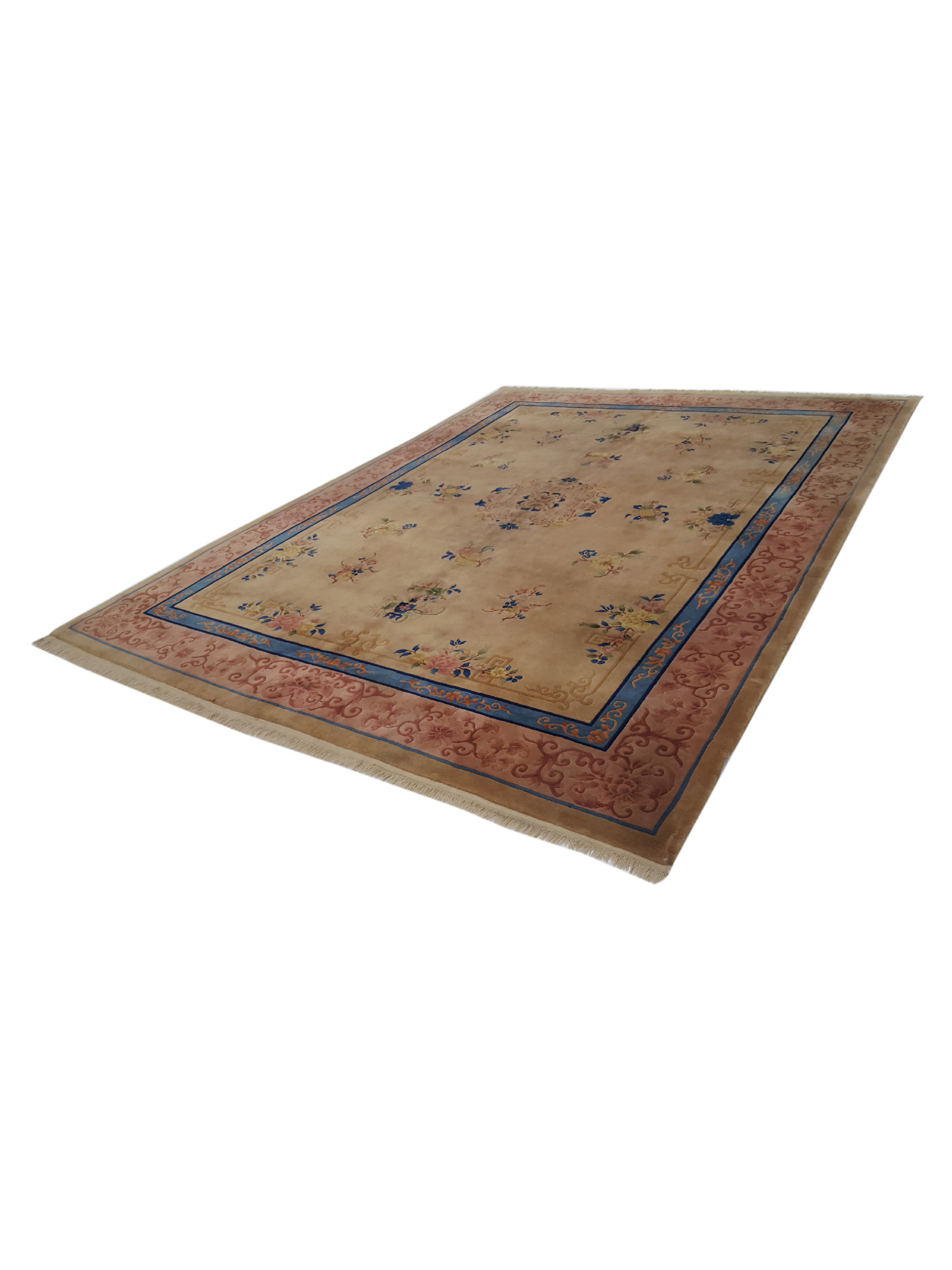 Art Deco Hand Knotted Beige 9x12 - Image 6 of 6