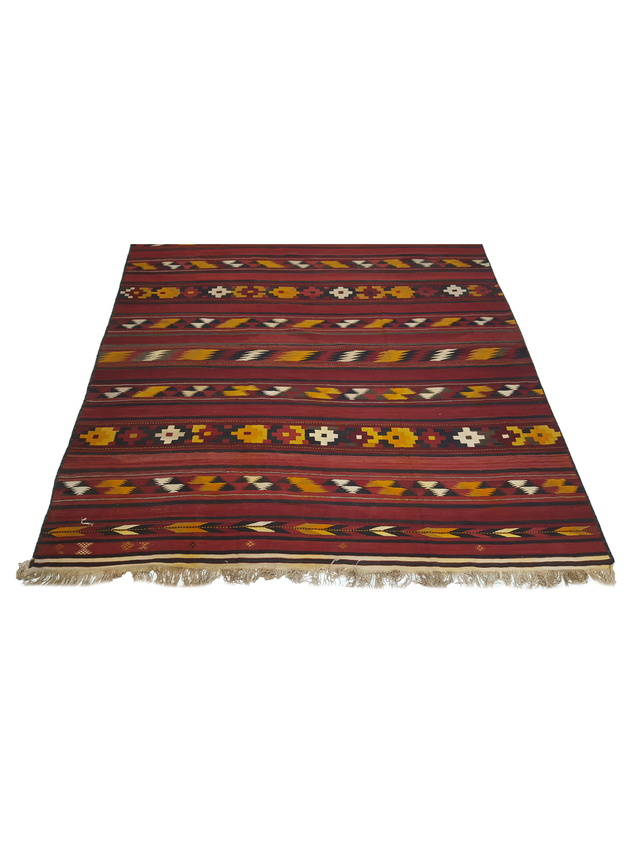 Antique Turk Kilim Rust 10x22 - Image 2 of 7
