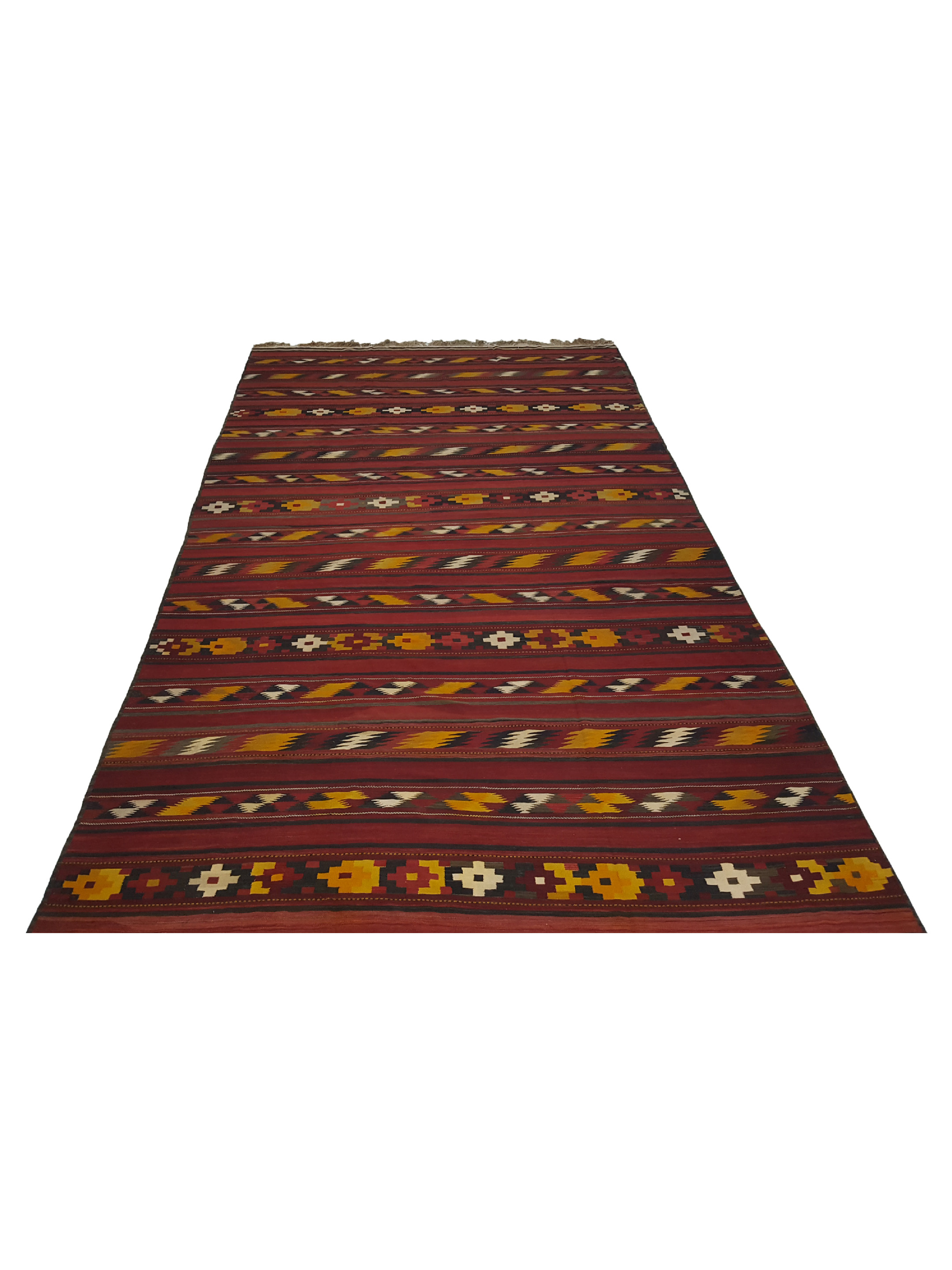 Antique Turk Kilim Rust 10x22 - Image 3 of 7