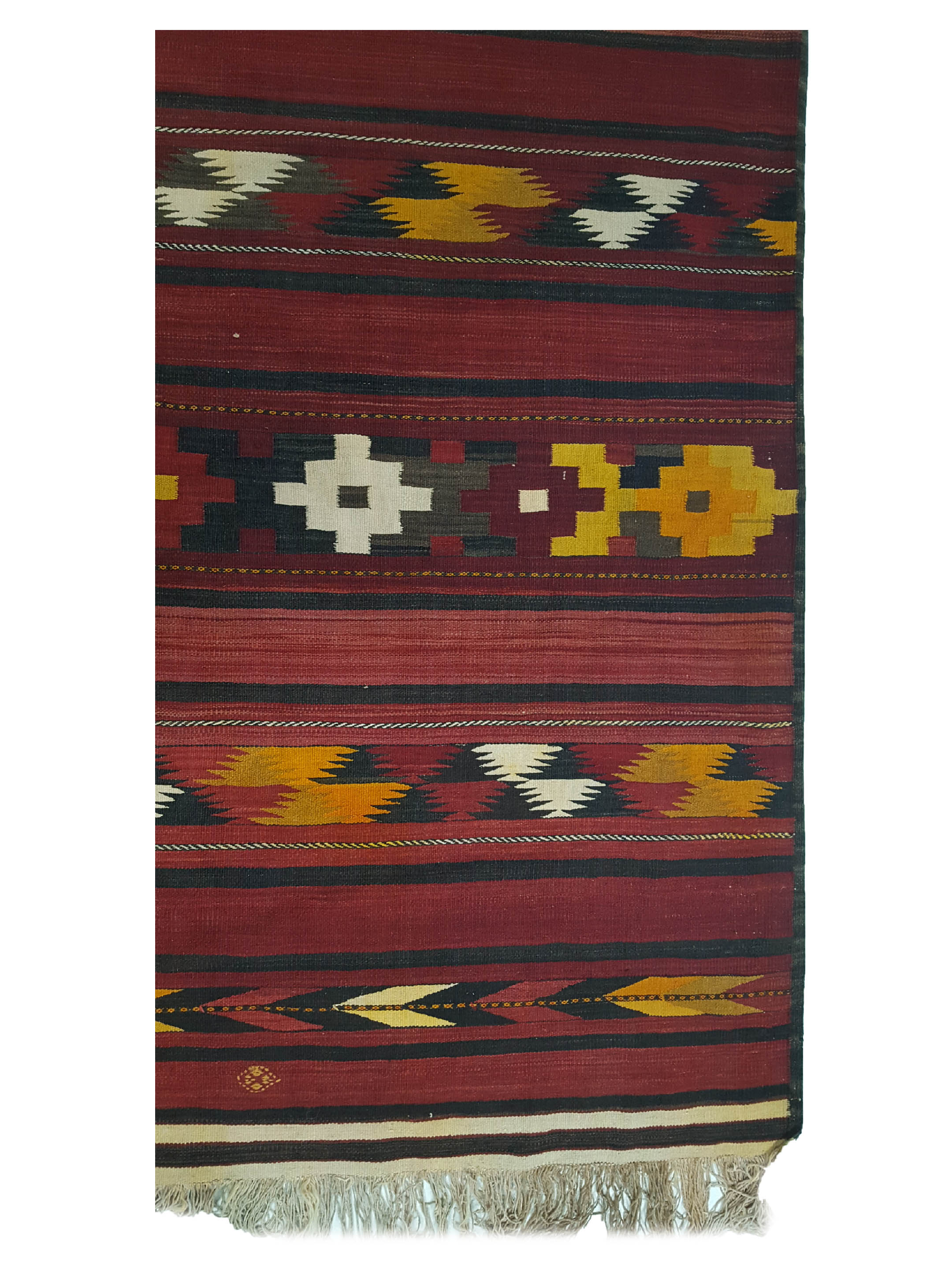 Antique Turk Kilim Rust 10x22 - Image 5 of 7