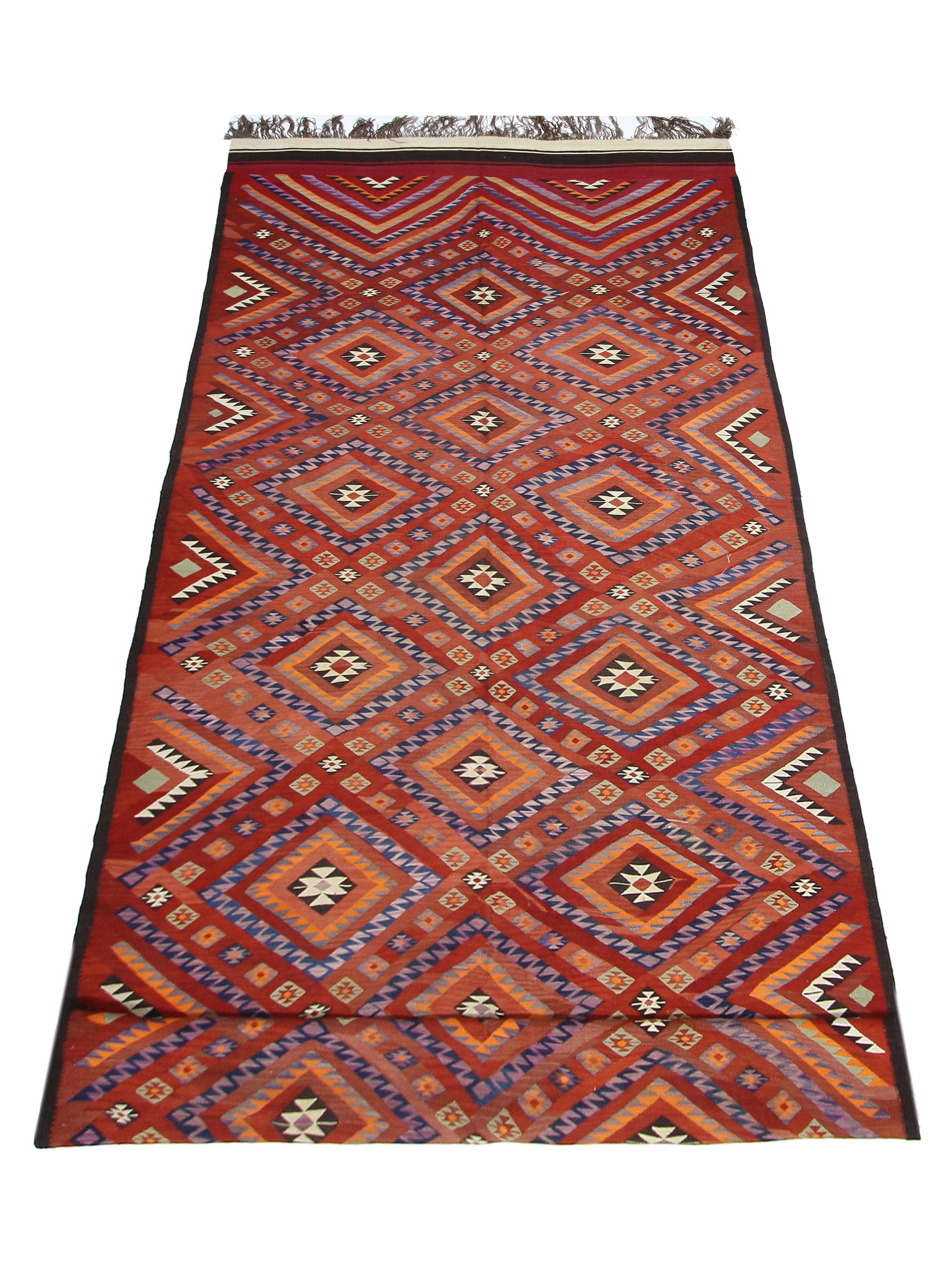 Turkaman Hand Knotted Rust 8x17 - Image 2 of 4