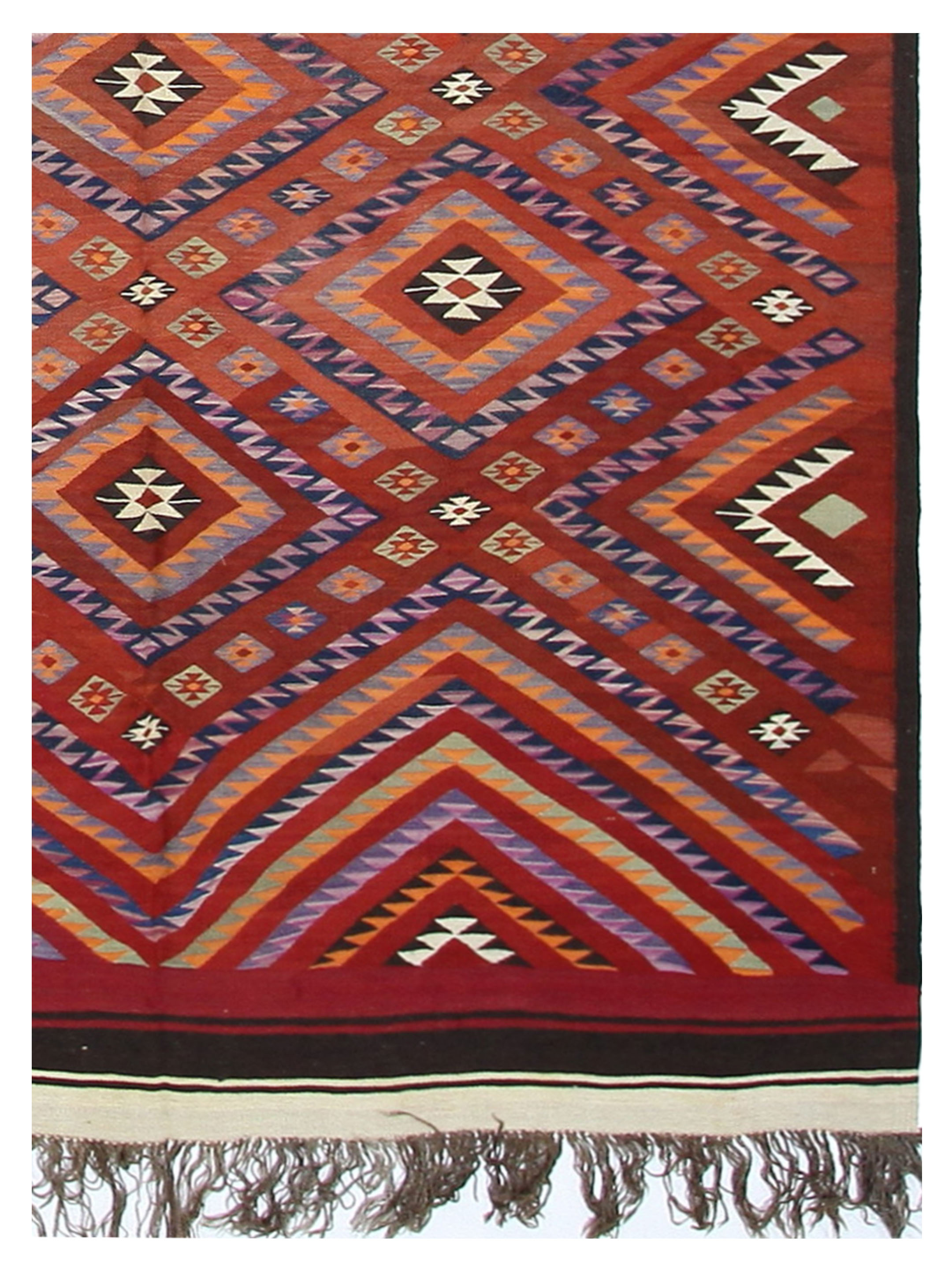 Turkaman Hand Knotted Rust 8x17 - Image 3 of 4
