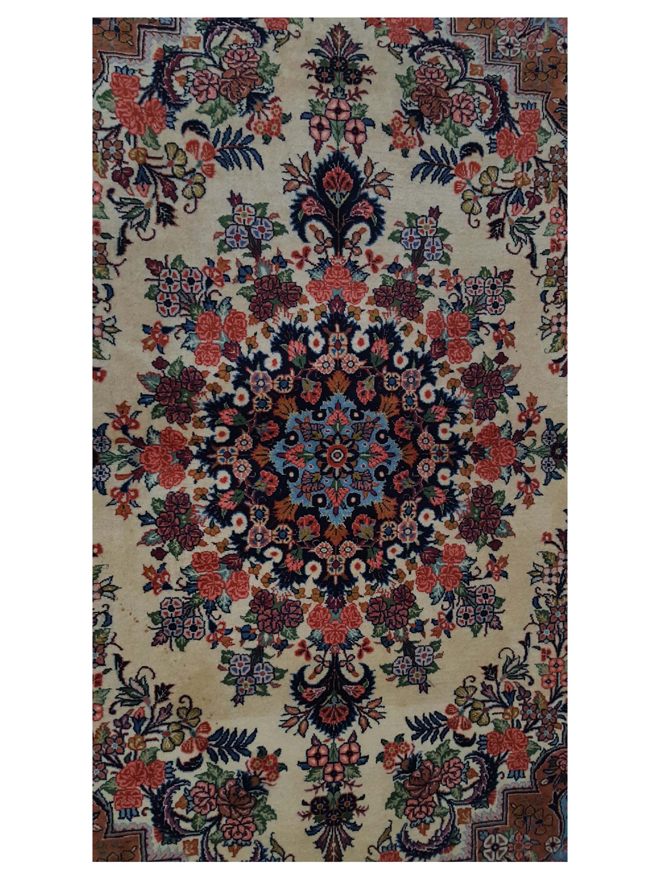 Bijar Hand Knotted Ivory 5x7 - Image 5 of 6