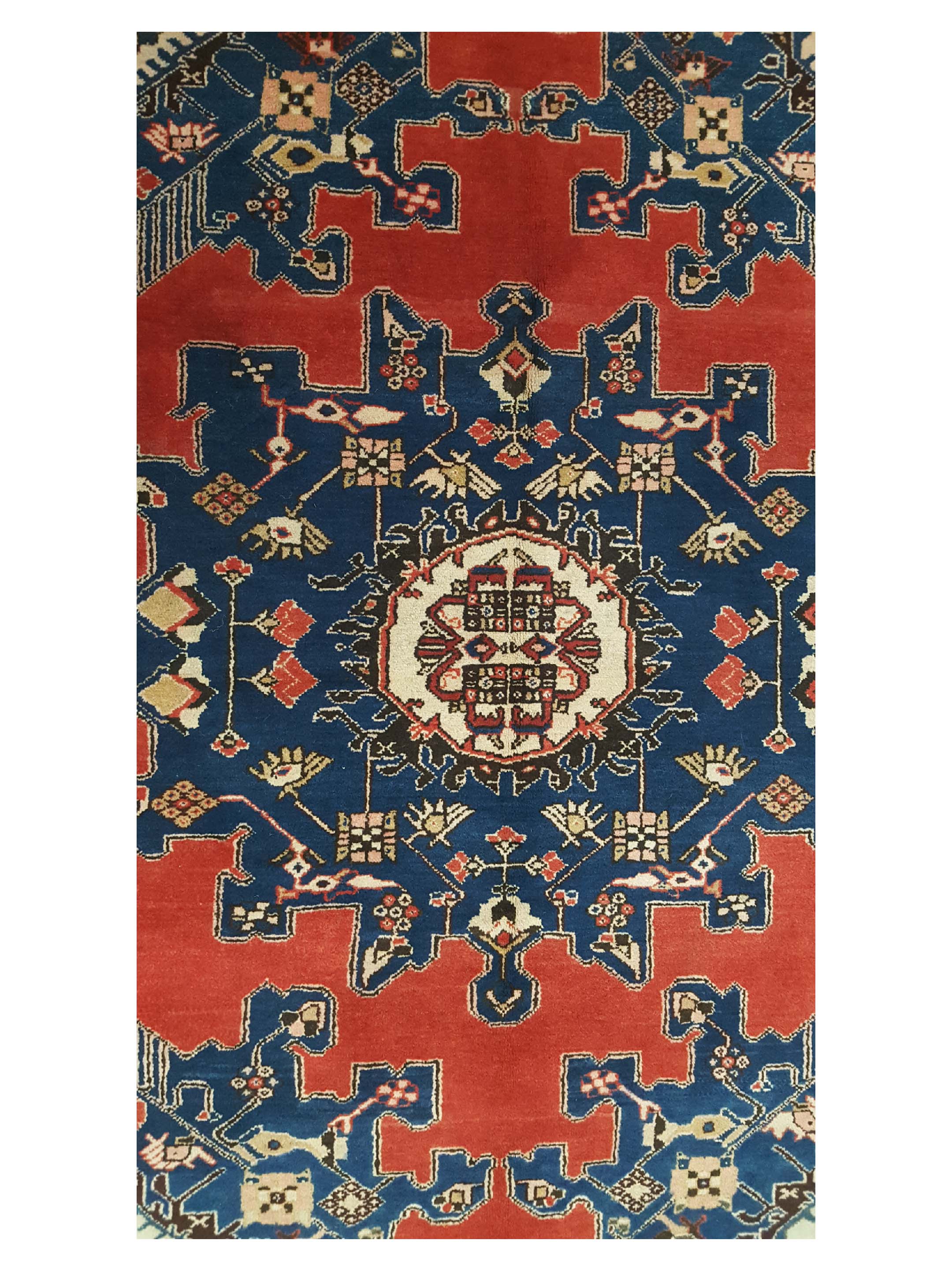 Tafresh Hand Knotted Red 5x7 - Image 5 of 6