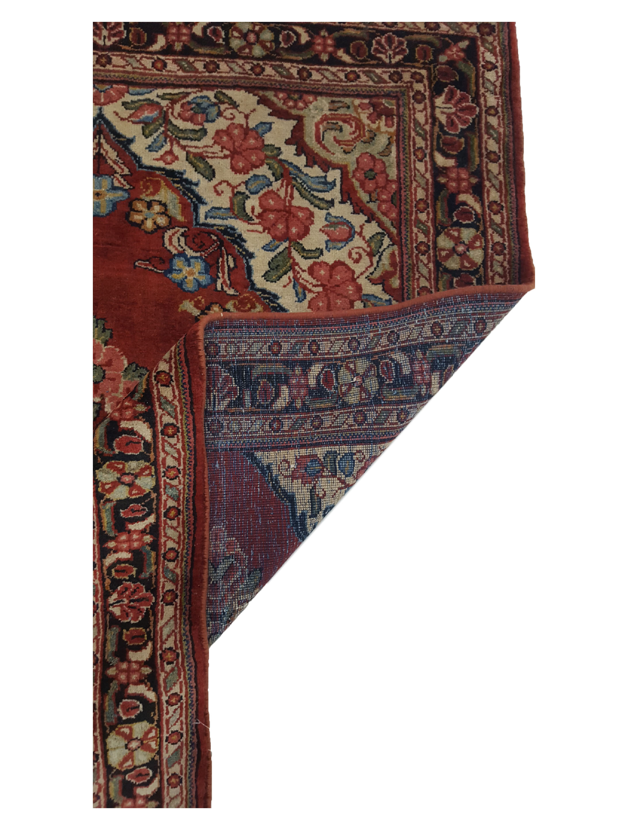 Sarouk Mahal Hand Knotted Red 5x7 - Image 3 of 6