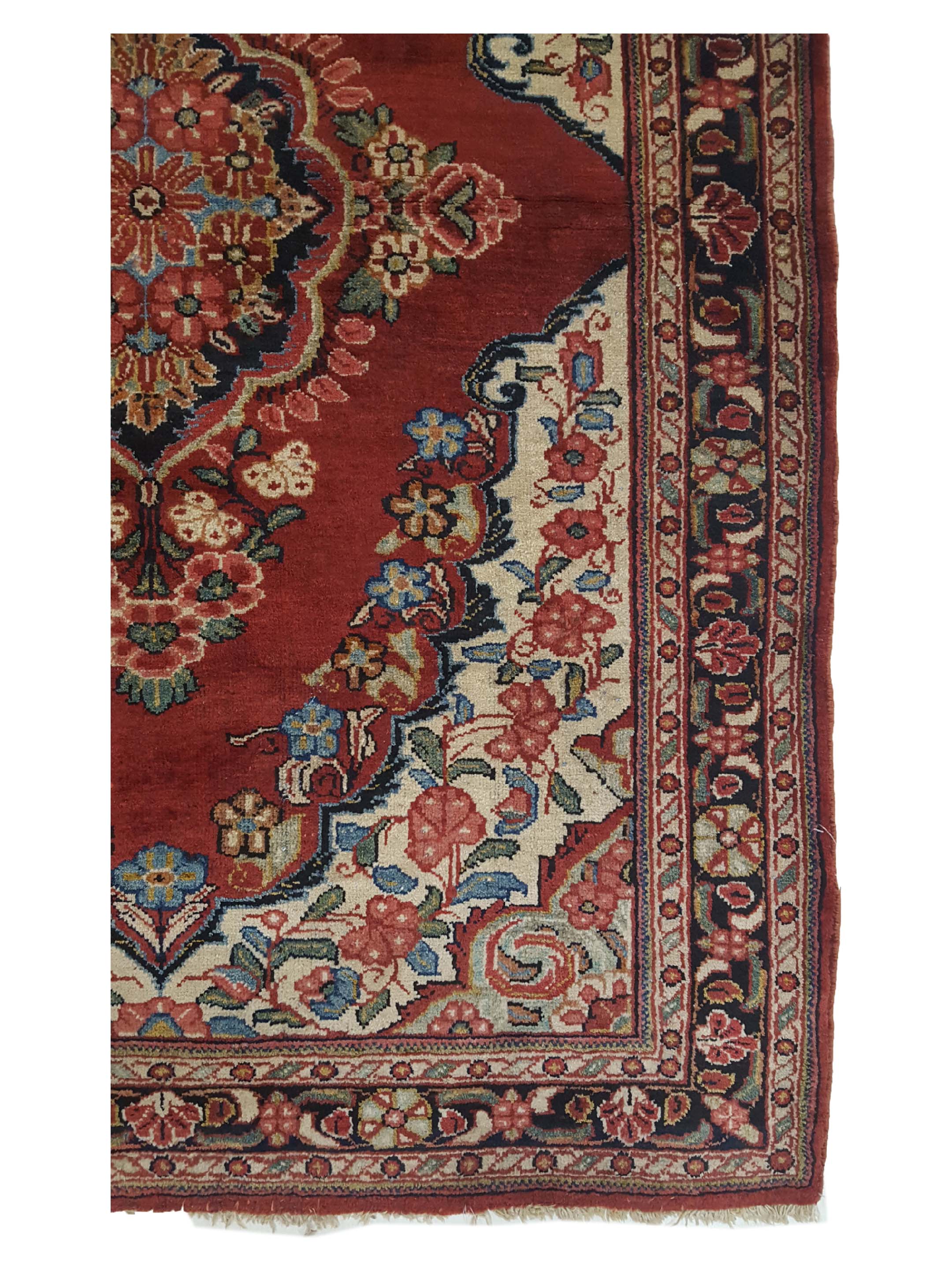 Sarouk Mahal Hand Knotted Red 5x7 - Image 4 of 6