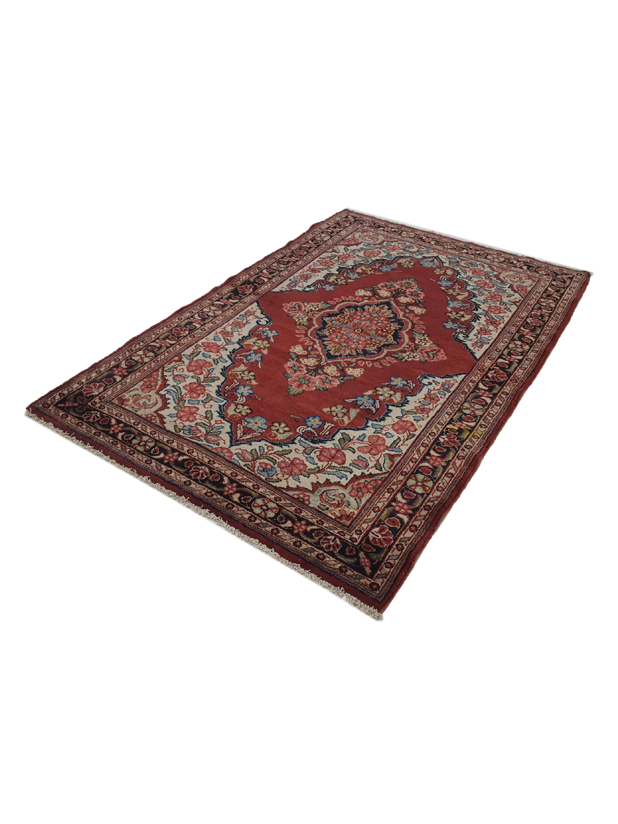 Sarouk Mahal Hand Knotted Red 5x7 - Image 6 of 6