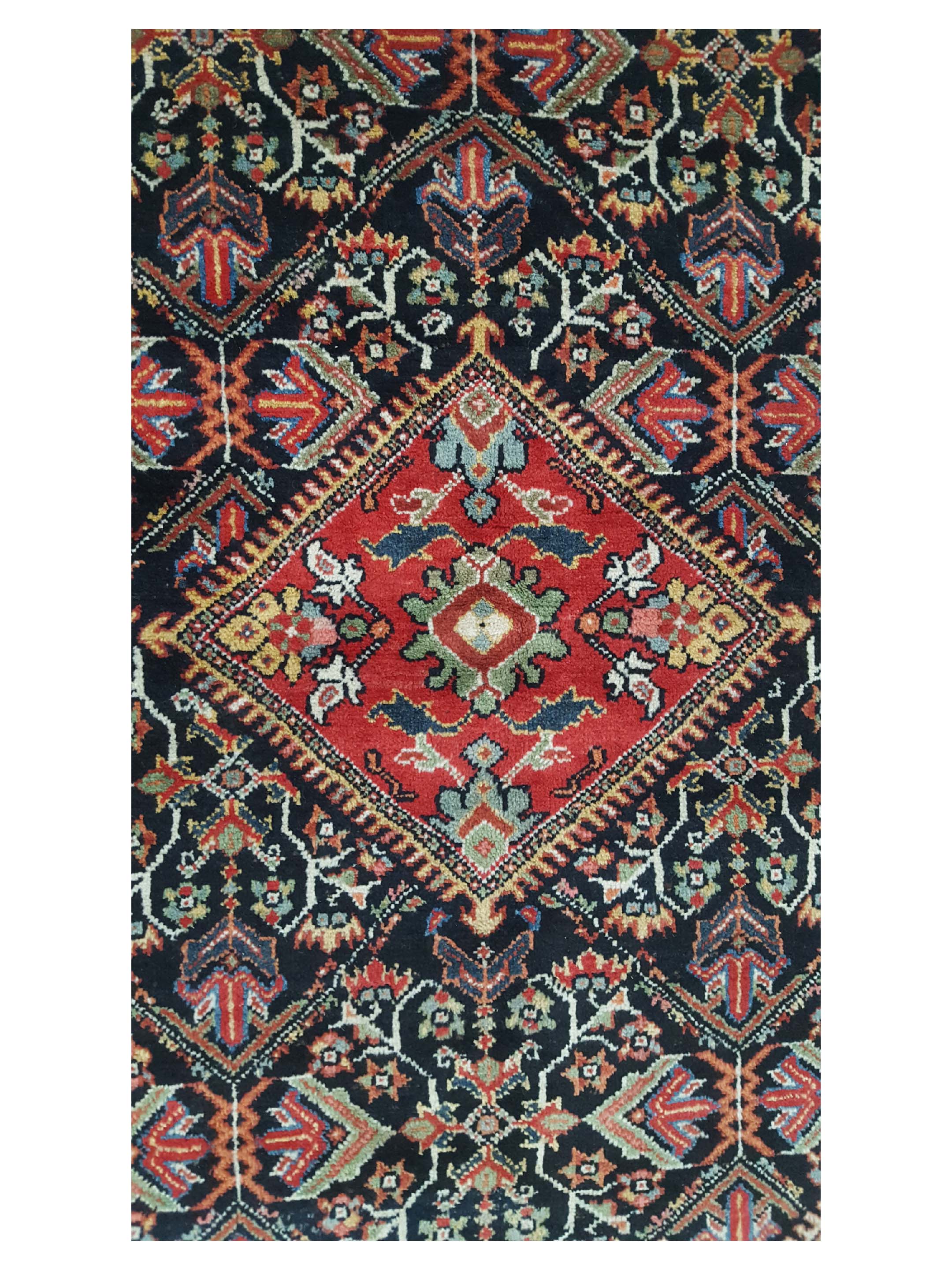 Mahal Hand Knotted Black 4x6 - Image 5 of 6