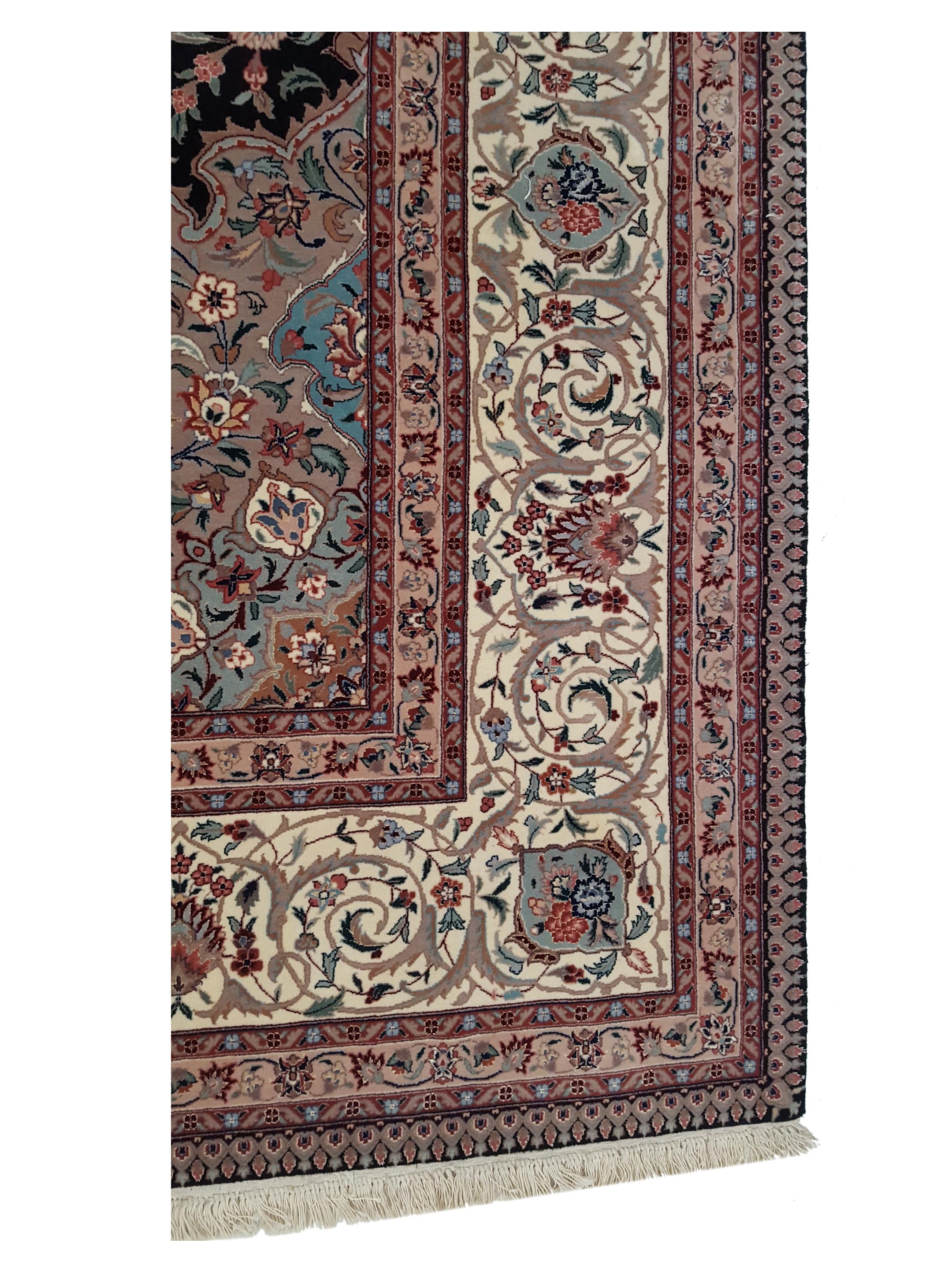 Tabriz-Ch Hand Knotted Black 11x15 - Image 4 of 6