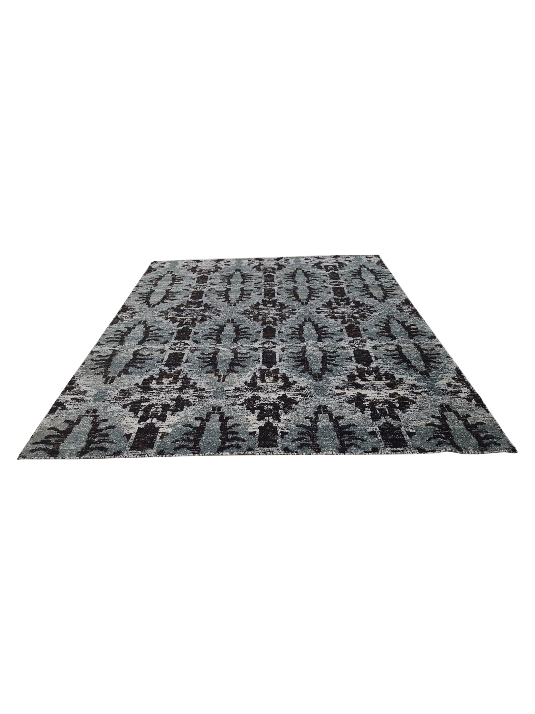 Sari Silk Hand Knotted Grey 8x10 - Image 2 of 6