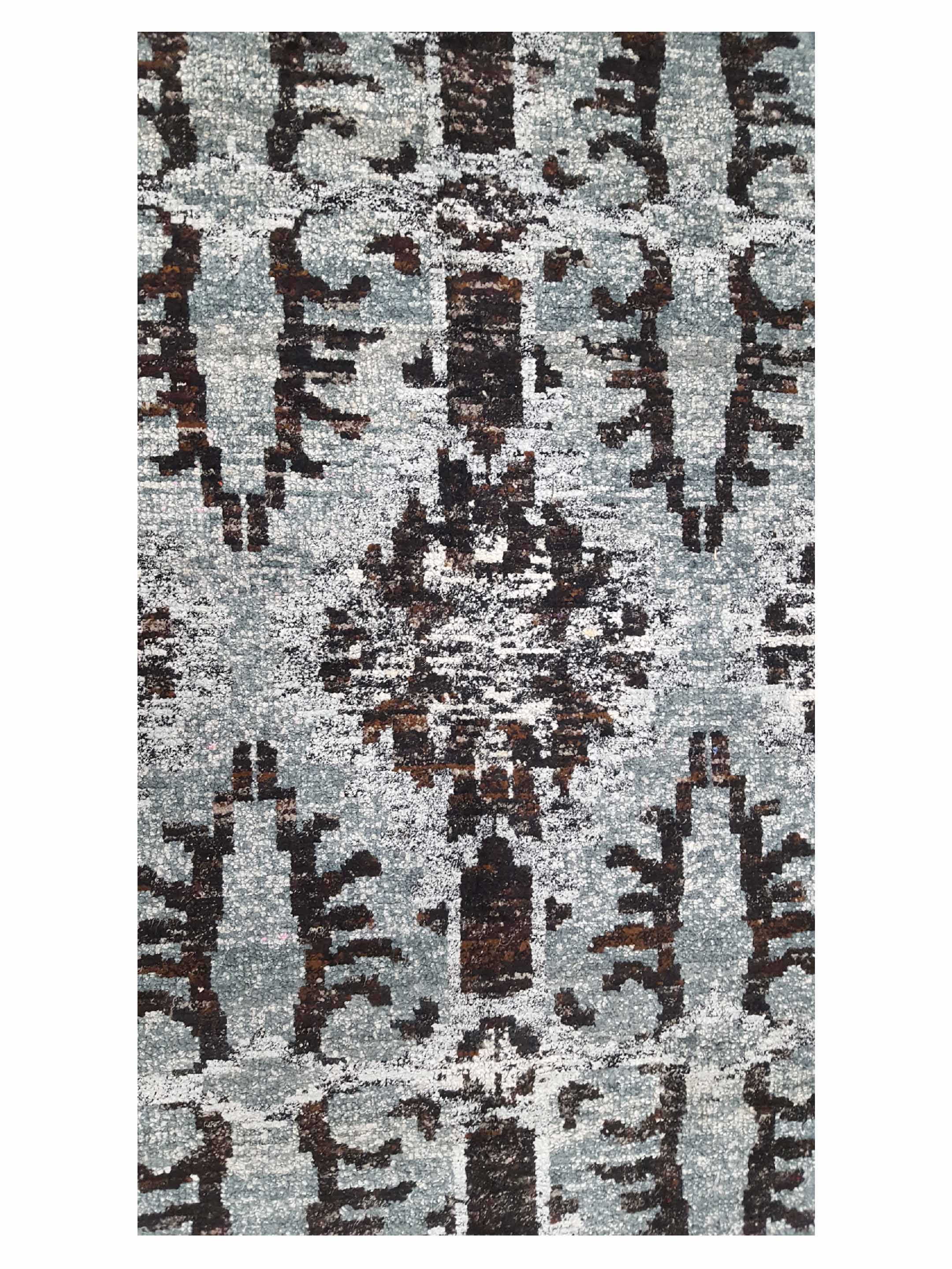 Sari Silk Hand Knotted Grey 8x10 - Image 5 of 6