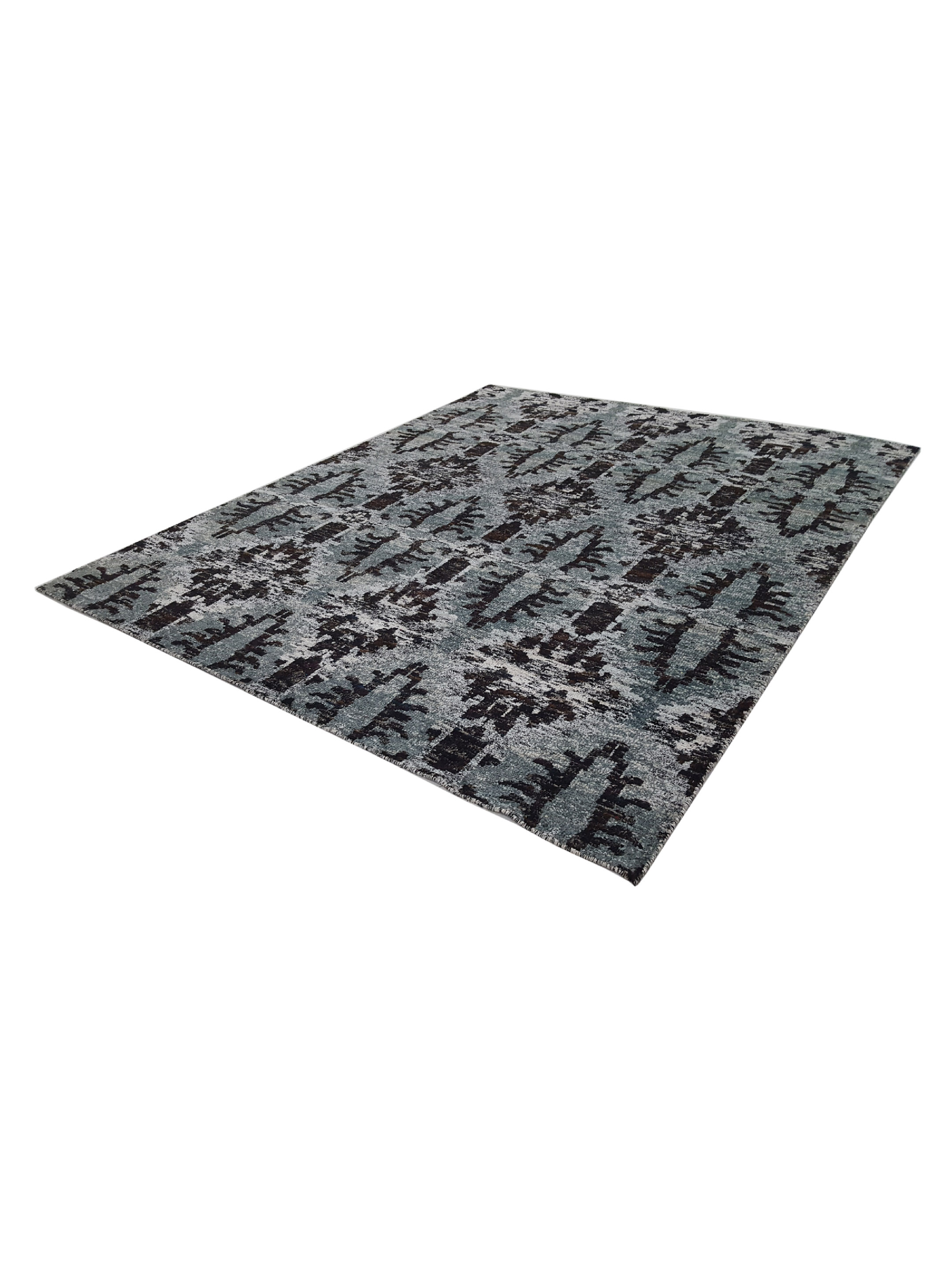 Sari Silk Hand Knotted Grey 8x10 - Image 6 of 6