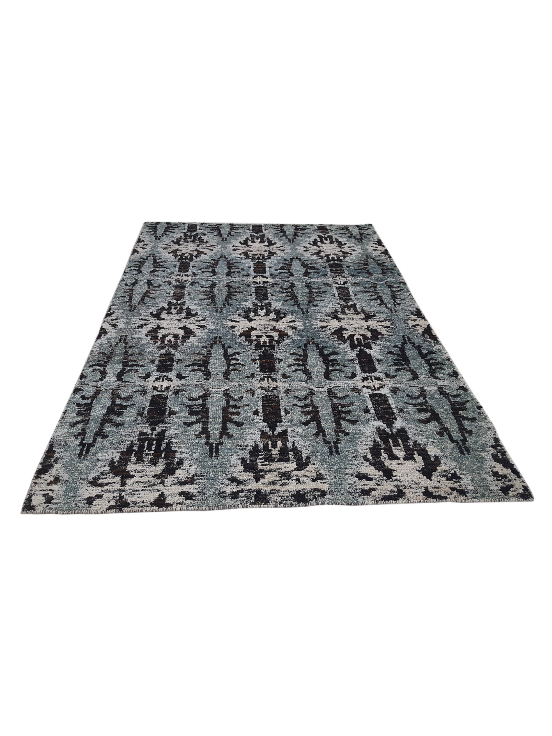 Sari Silk Hand Knotted Grey 6x9 - Image 2 of 6