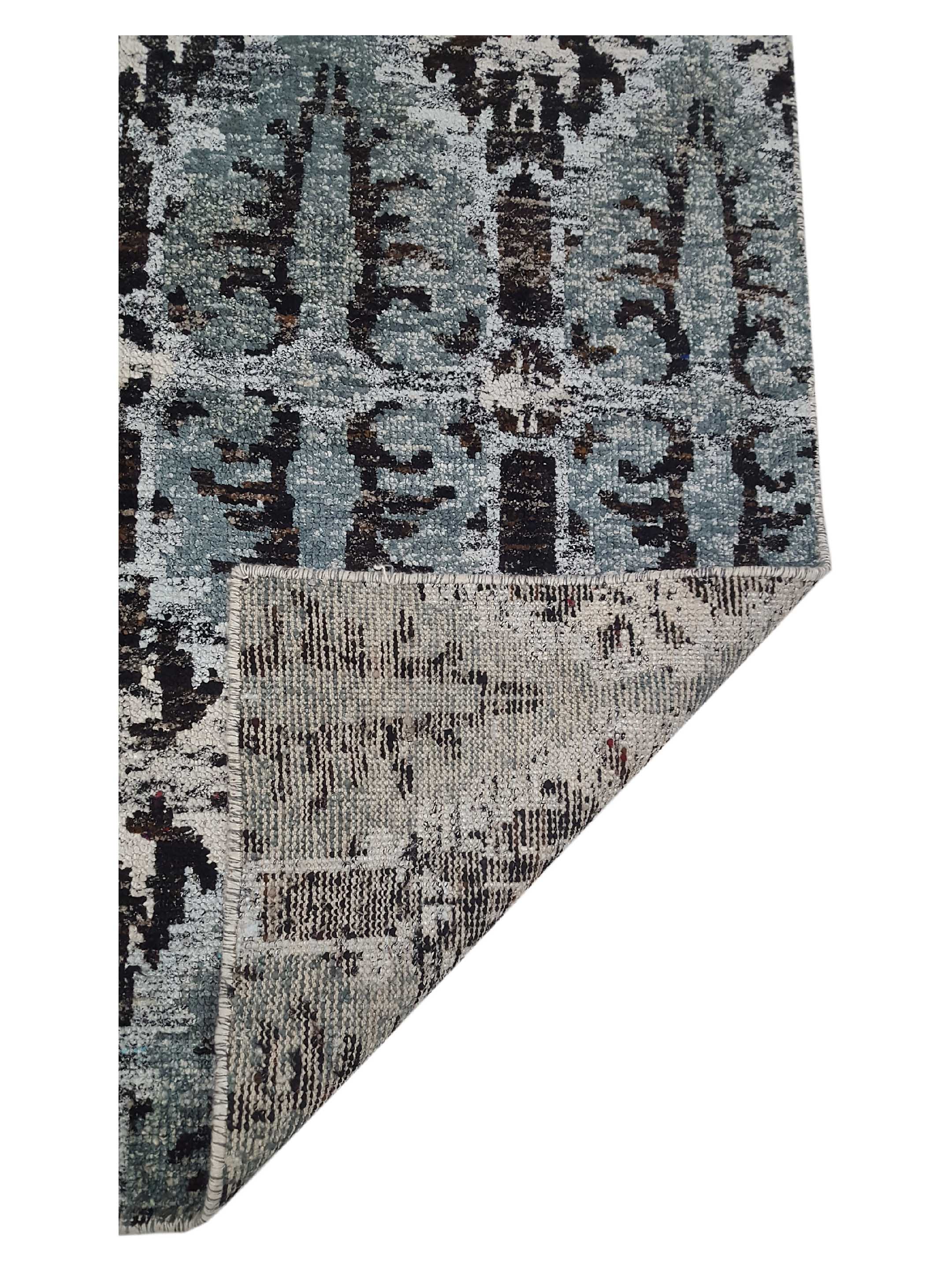 Sari Silk Hand Knotted Grey 6x9 - Image 3 of 6