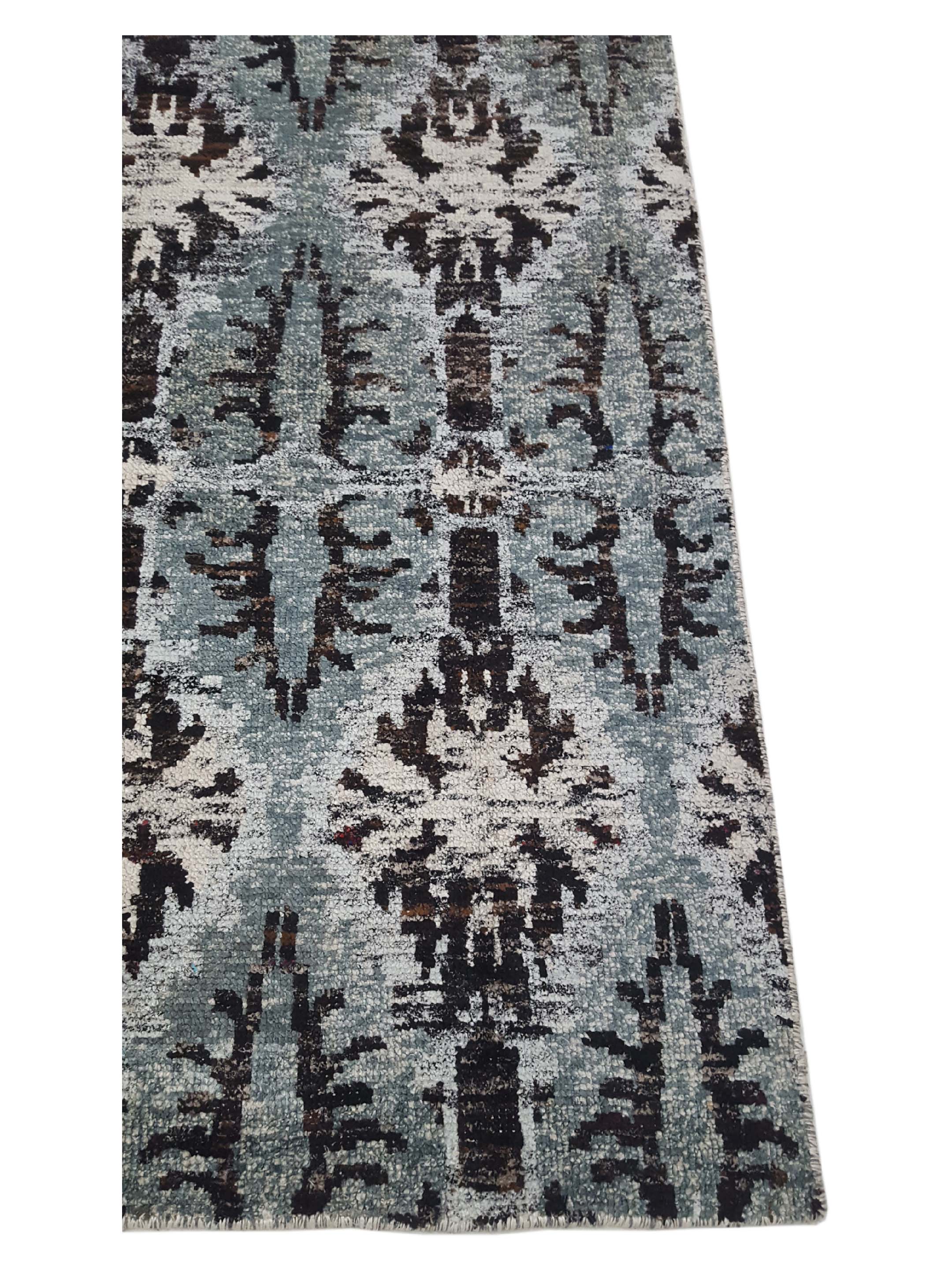 Sari Silk Hand Knotted Grey 6x9 - Image 4 of 6