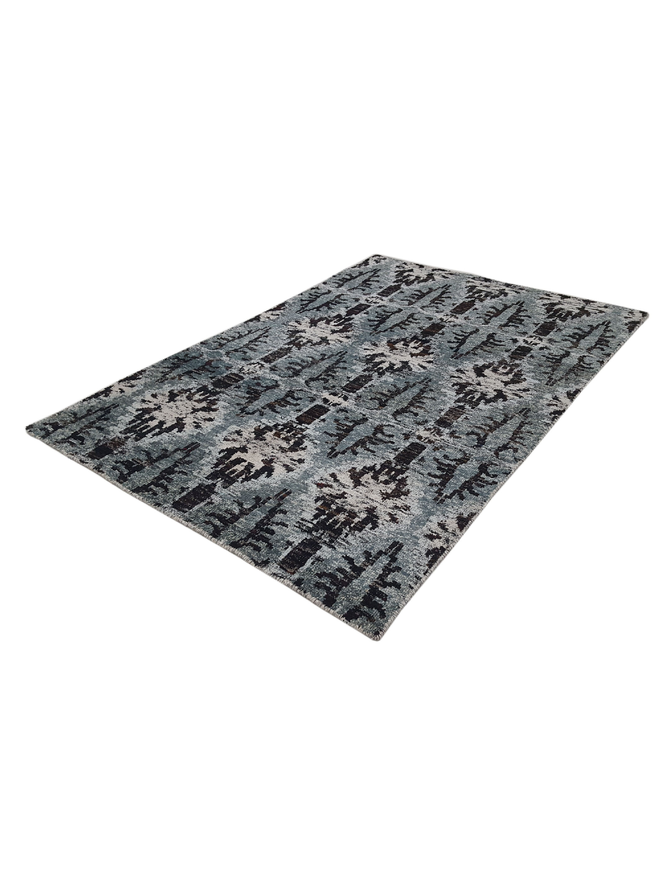 Sari Silk Hand Knotted Grey 6x9 - Image 6 of 6