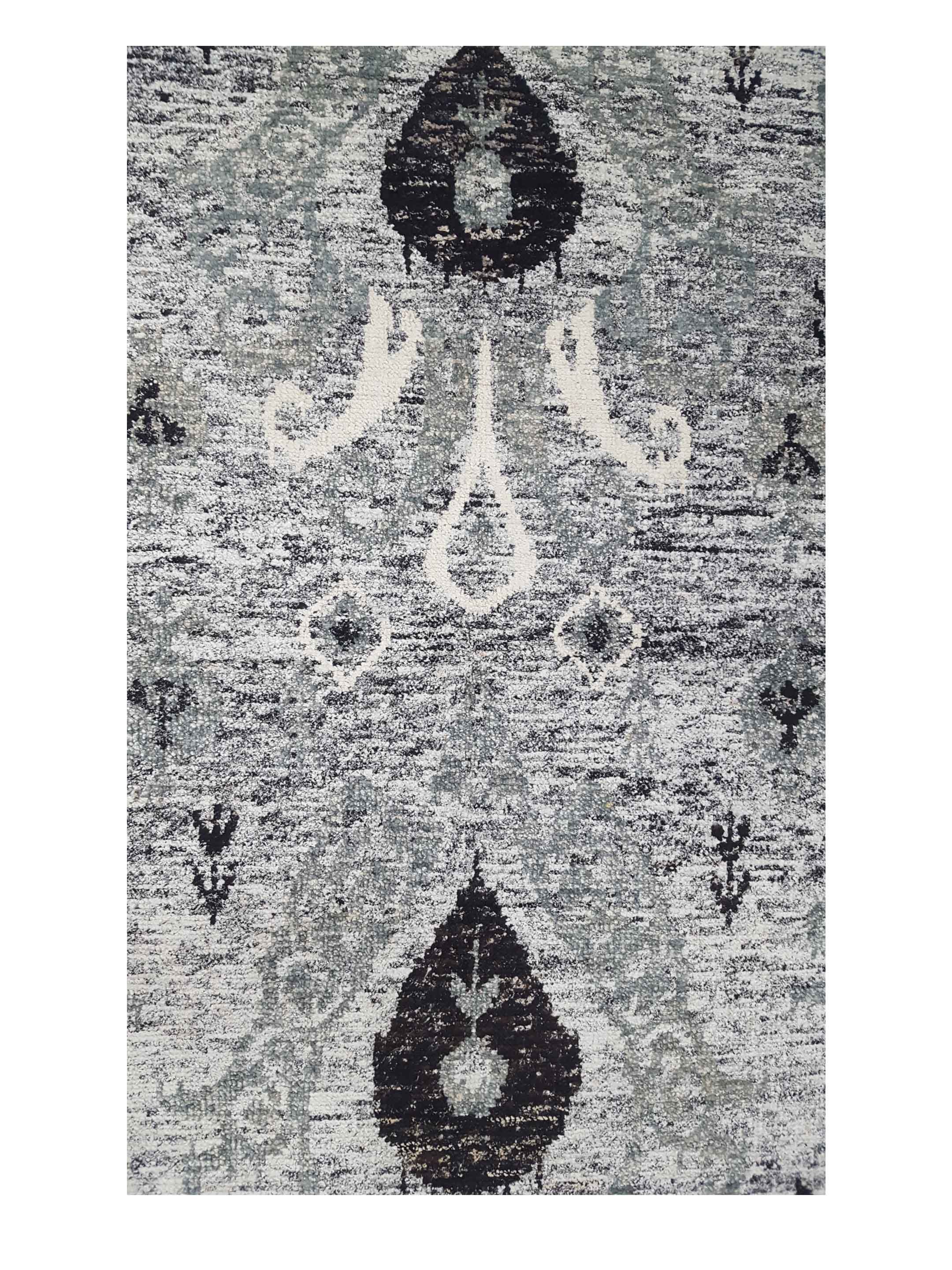Sari Silk Hand Knotted Grey 6x9 - Image 5 of 6
